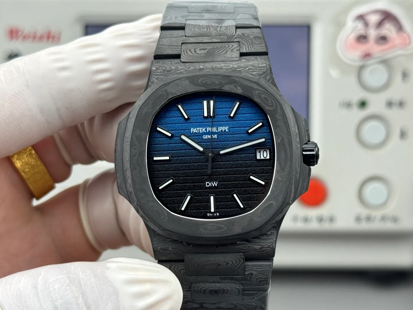 PP Nautilus 5711 DIW Carbon DIWF 1:1 Best Edition Blue/Black Dial On Carbon Bracelet DD324 20 f1d5ea80e68562b 阿默表行AmoWatch