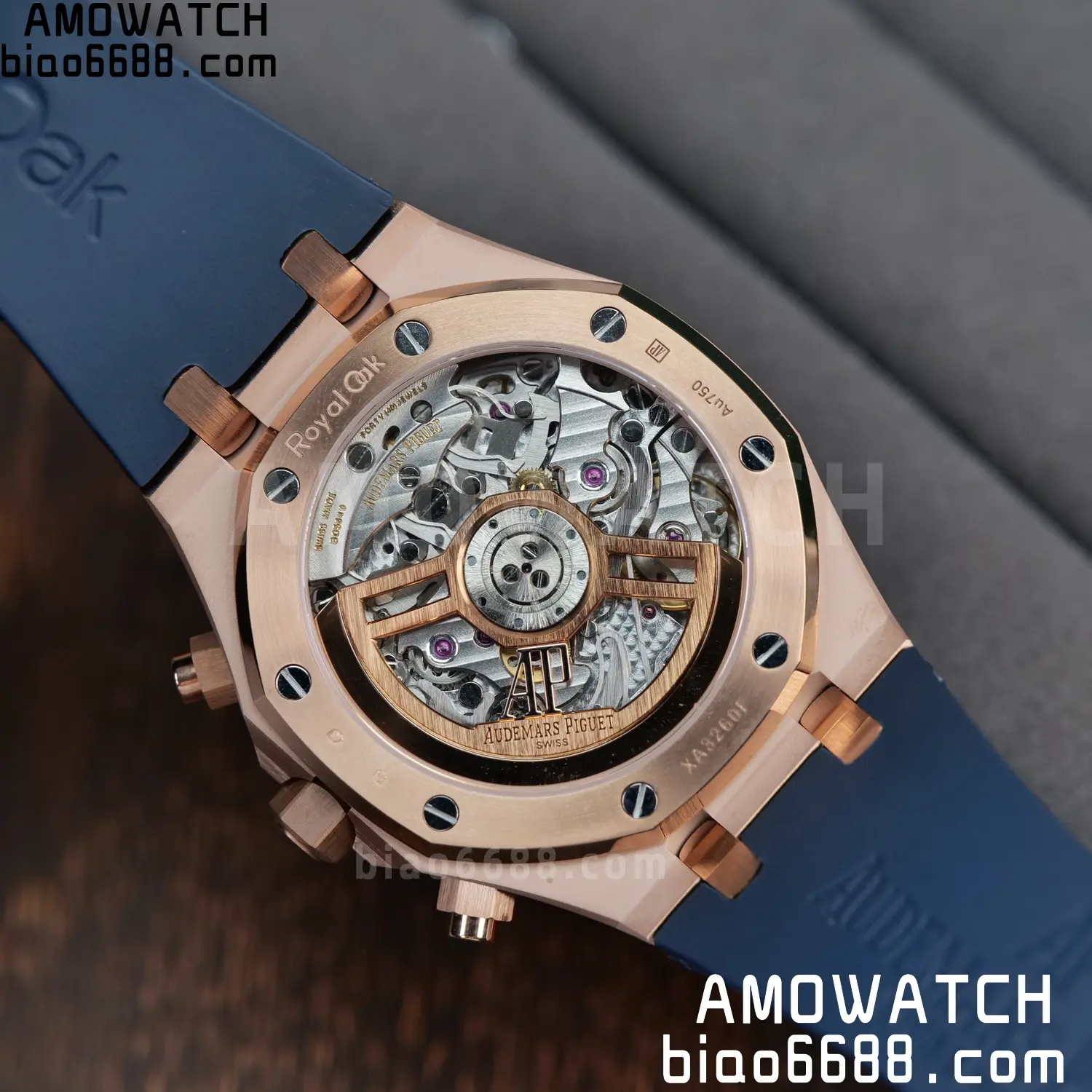 AP Royal Oak Chrono 26240 RG DDF 1:1 Best Edition White Dial on Blue Rubber Strap DD4401 Super Clone Weight (SW Dial) 27 f2e6395304d9dfc AMO Watch