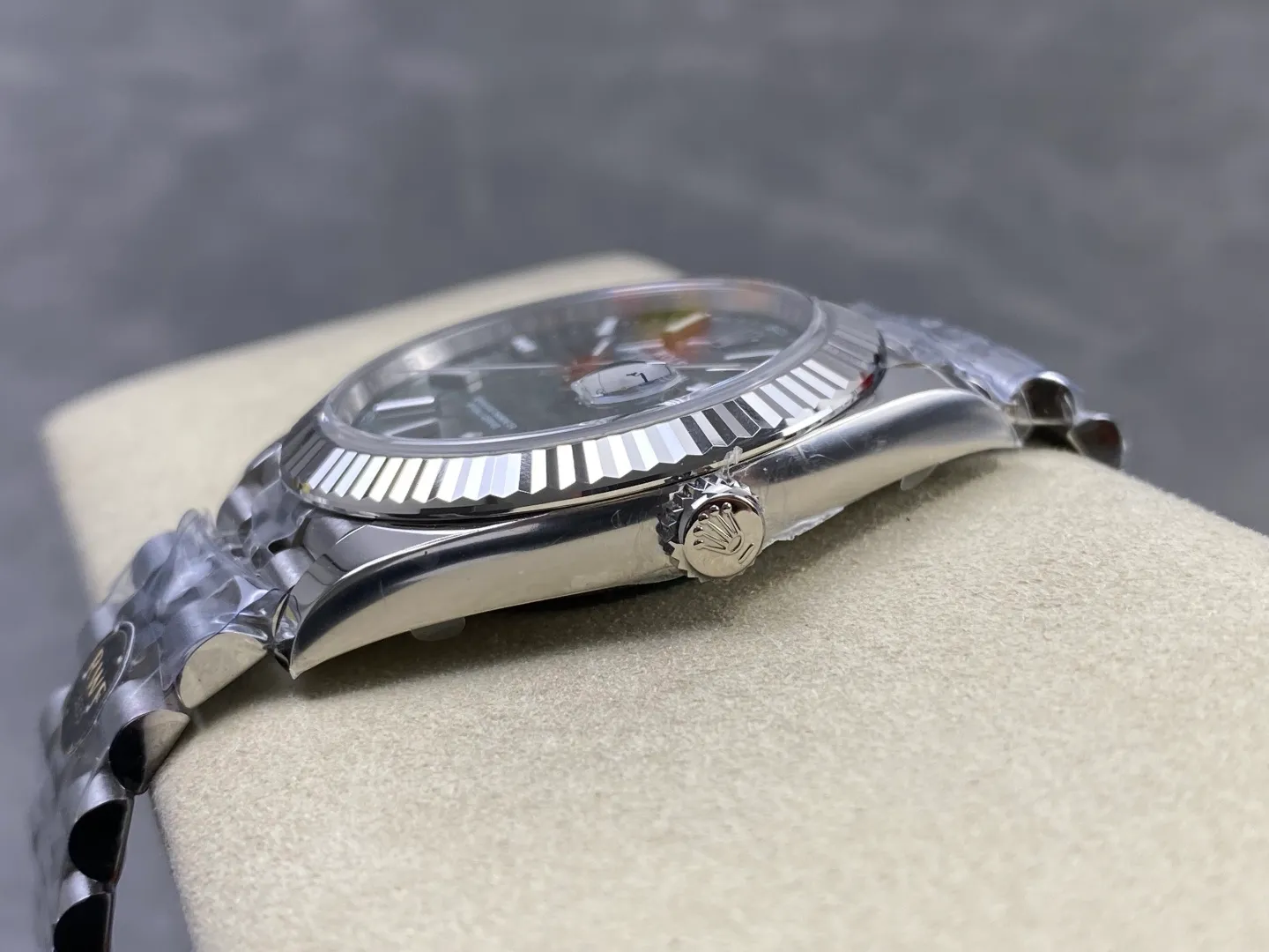 Rolex DateJust 41 126334 RWF 1:1 Best Edition Green Textured Stick Dial on Jubilee Bracelet JH3235 (Free Sprung) 29 f6583e9b7e83e77 阿默表行AmoWatch