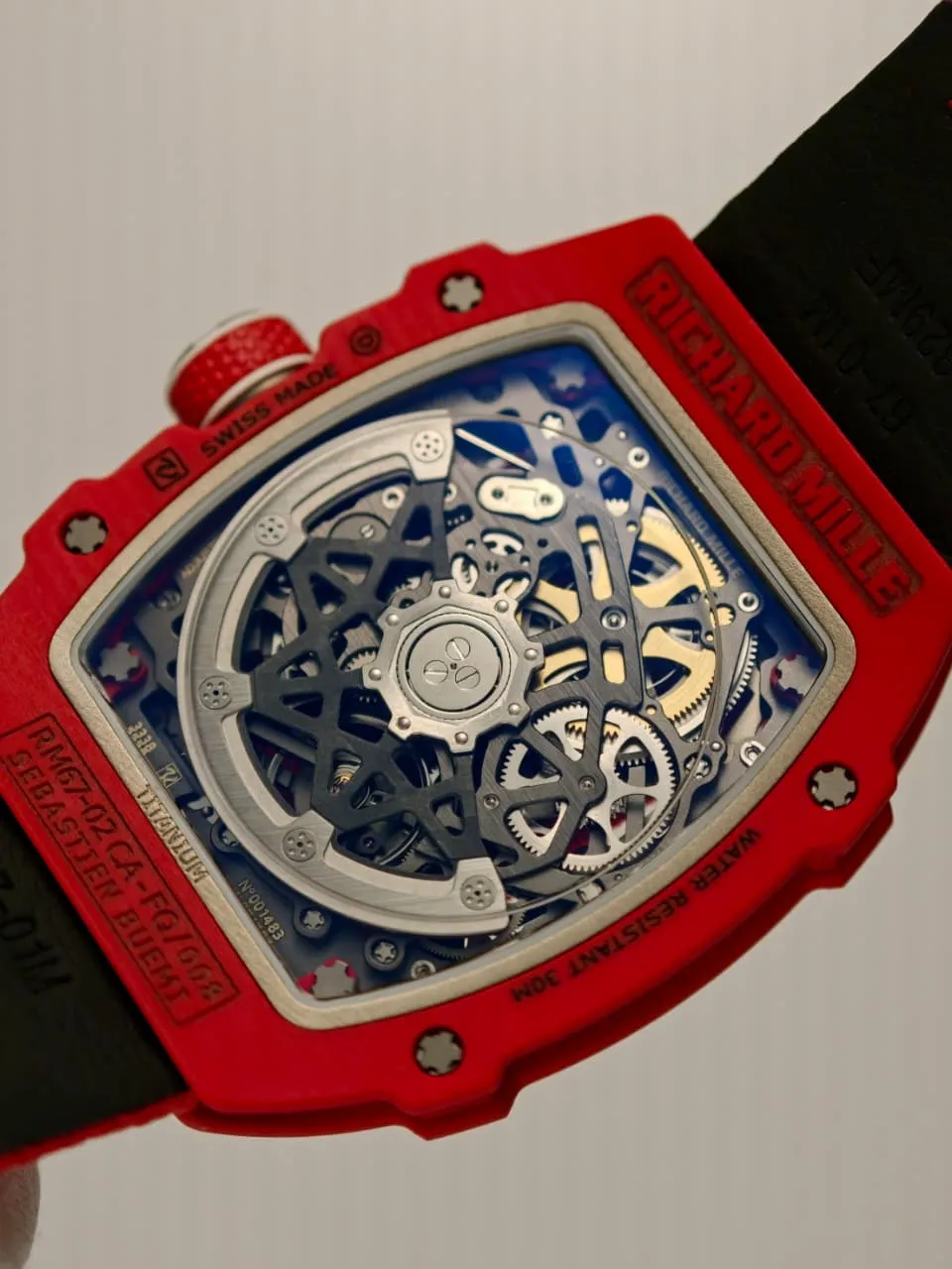 RICHARD MILLE RM67-02 Red NTPT RICH Factory 1:1 Sebastien Buemi Skeleton Dial CRMA7 Super Clone 26 f698d0d6b532fee AMO Watch