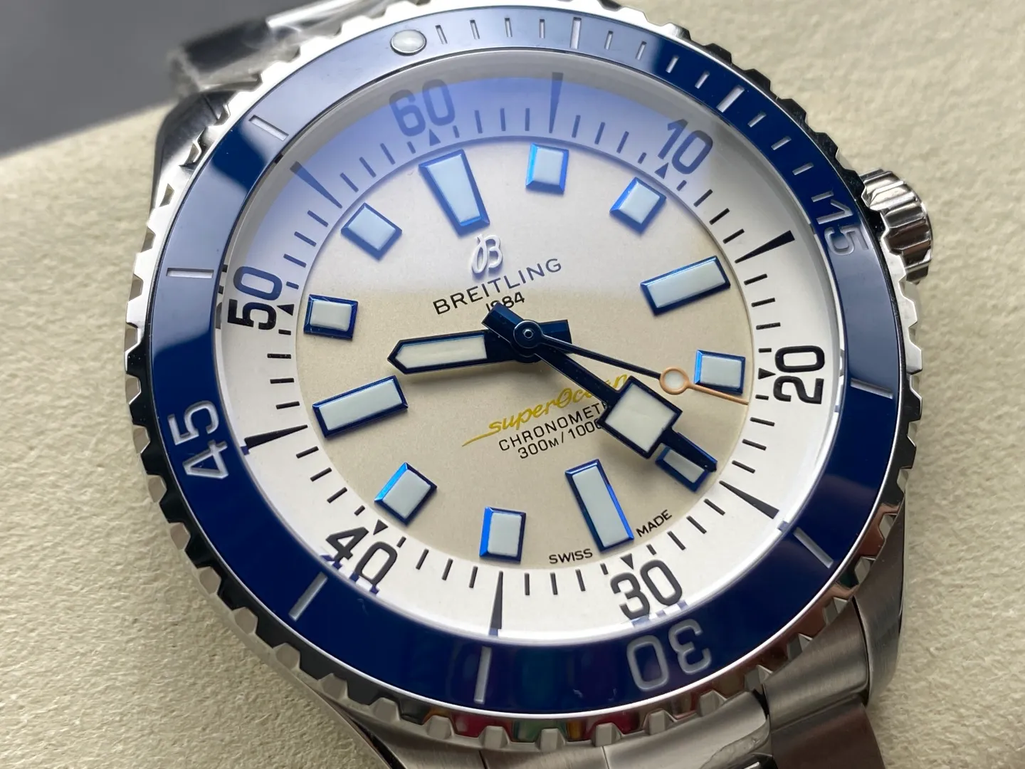 Breitling Superocean 44 SS TF Factory 1:1 Best Edition Blue Ceramic Bezel White Dial on SS Bracelet A2824 20 f6a16184151b477 1 AMO Watch