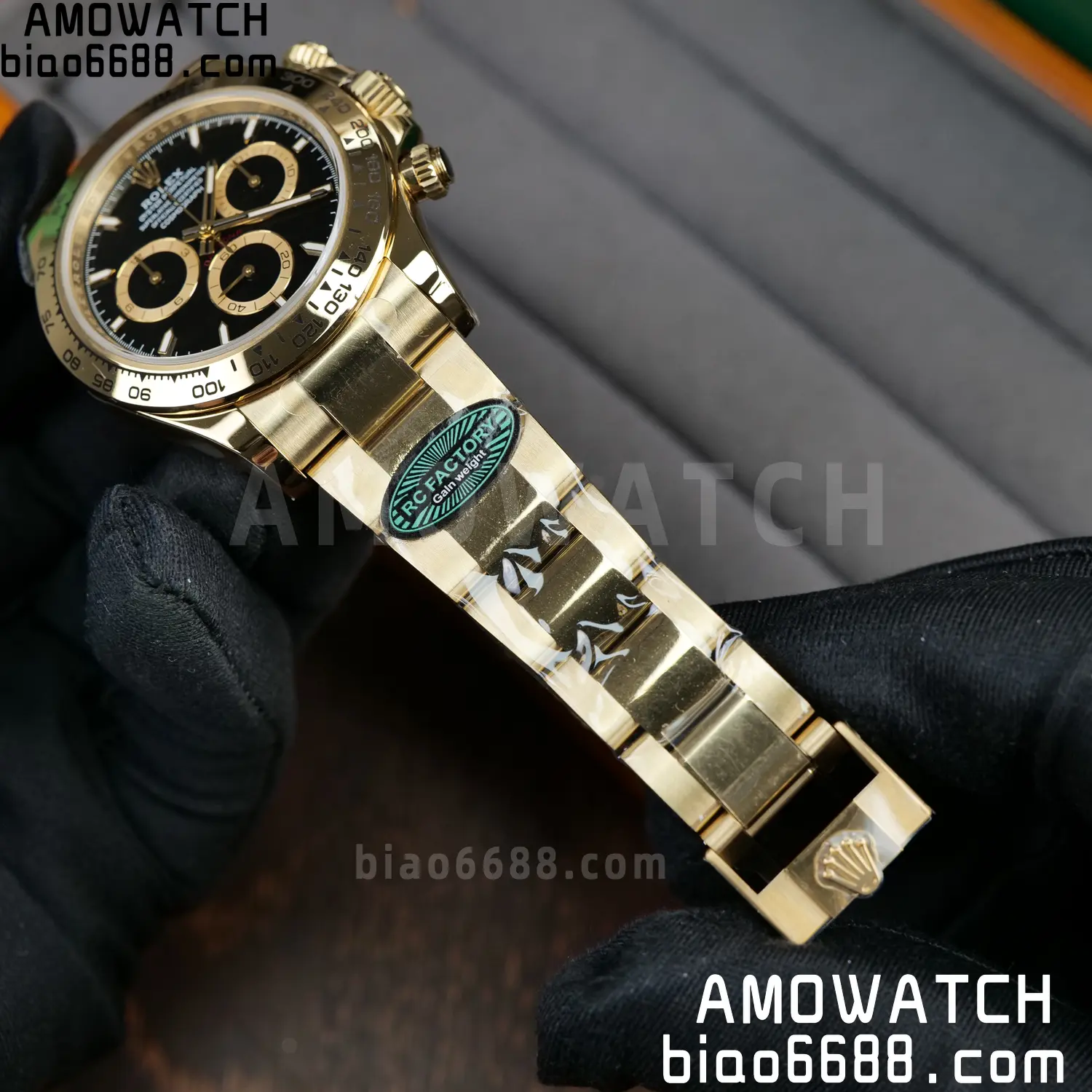 Rolex Daytona 126508 RCF RGF 1:1 Best Edition Black Dial on YG Bracelet JH4131 V2 220g Free Sprung 65 fb230df04850ca1 AMO Watch
