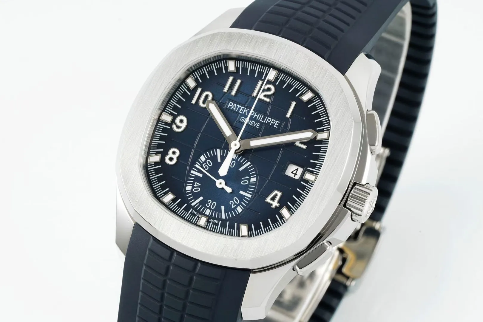 PP Aquanaut 5968 SS DDF 1:1 Best Edition Blue Dial on Blue Rubber Strap A520 21 fcc9bee4552f9fa 阿默表行AmoWatch
