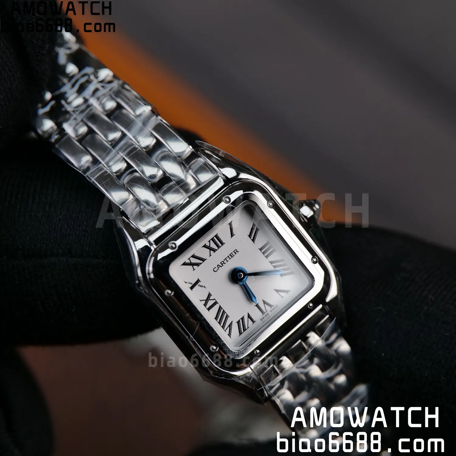 Panthère de Cartier Mini 19mm WSPN0012 BBA 1:1 Best Edition SS White Dial on SS Bracelet Swiss Quartz 85 01302cd527dd288 AMO Watch