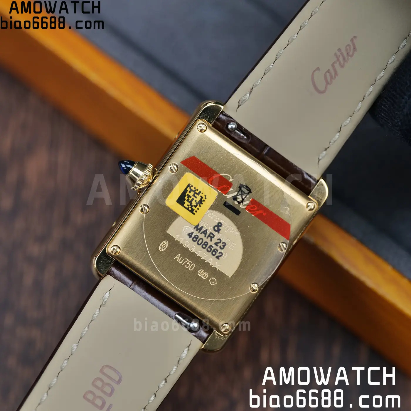 CARTIER Tank Must YG W1529756 25.5mm F1 Facftory 1:1 Best Edition White Dial on Brown Leather Strap Ronda 90 016f78ae31f3d95 AMO Watch