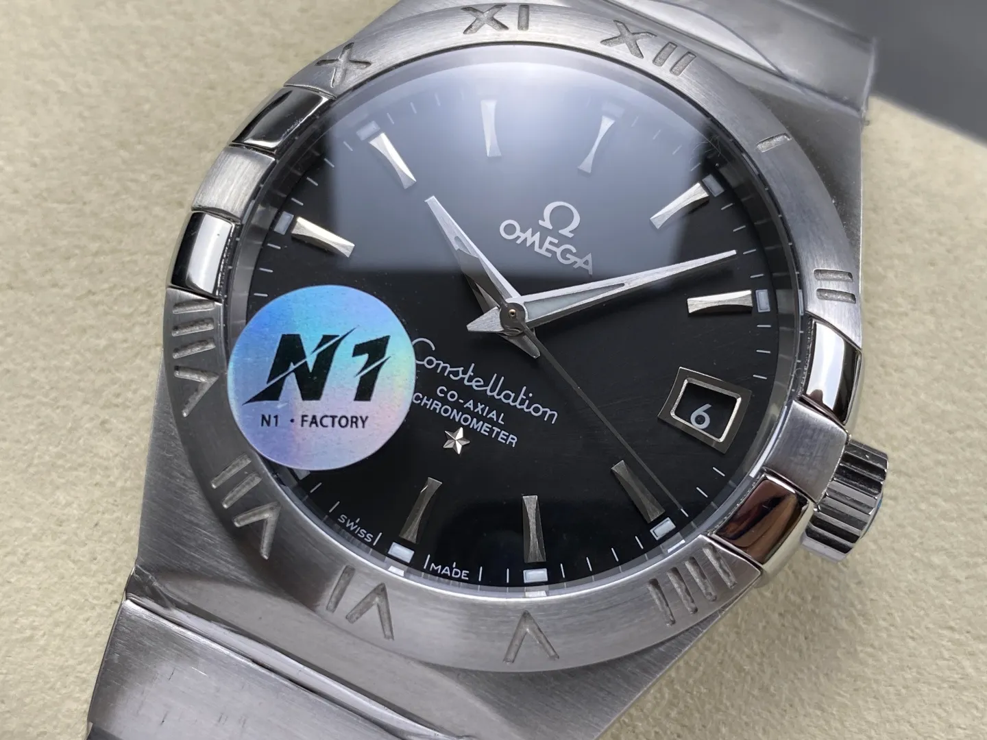 OMEGA Constellation 39mm SS N1F 1:1 Best Edition Black Dial on SS Bracelet A8500 31 01b004700b3d0aa AMO Watch