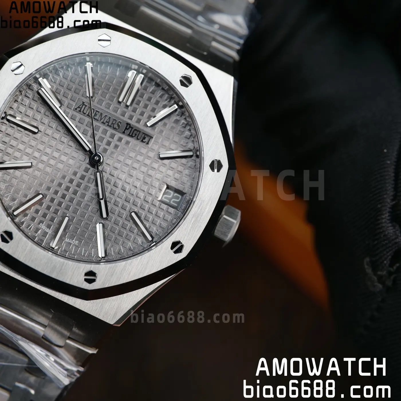Royal Oak 41mm 15510 SS VSF 1:1 Best Edition Gray Textured Dial on SS Bracelet DD4302 Super Clone 99 01cbeee700b5d23 AMO Watch