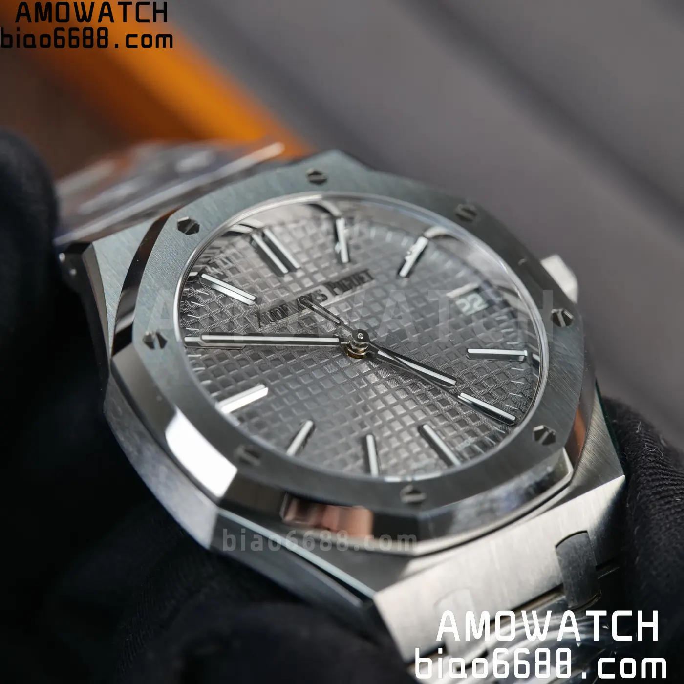 Royal Oak 41mm 15510 SS VSF 1:1 Best Edition Gray Textured Dial on SS Bracelet DD4302 Super Clone 107 02e163e7126d3c7 AMO Watch