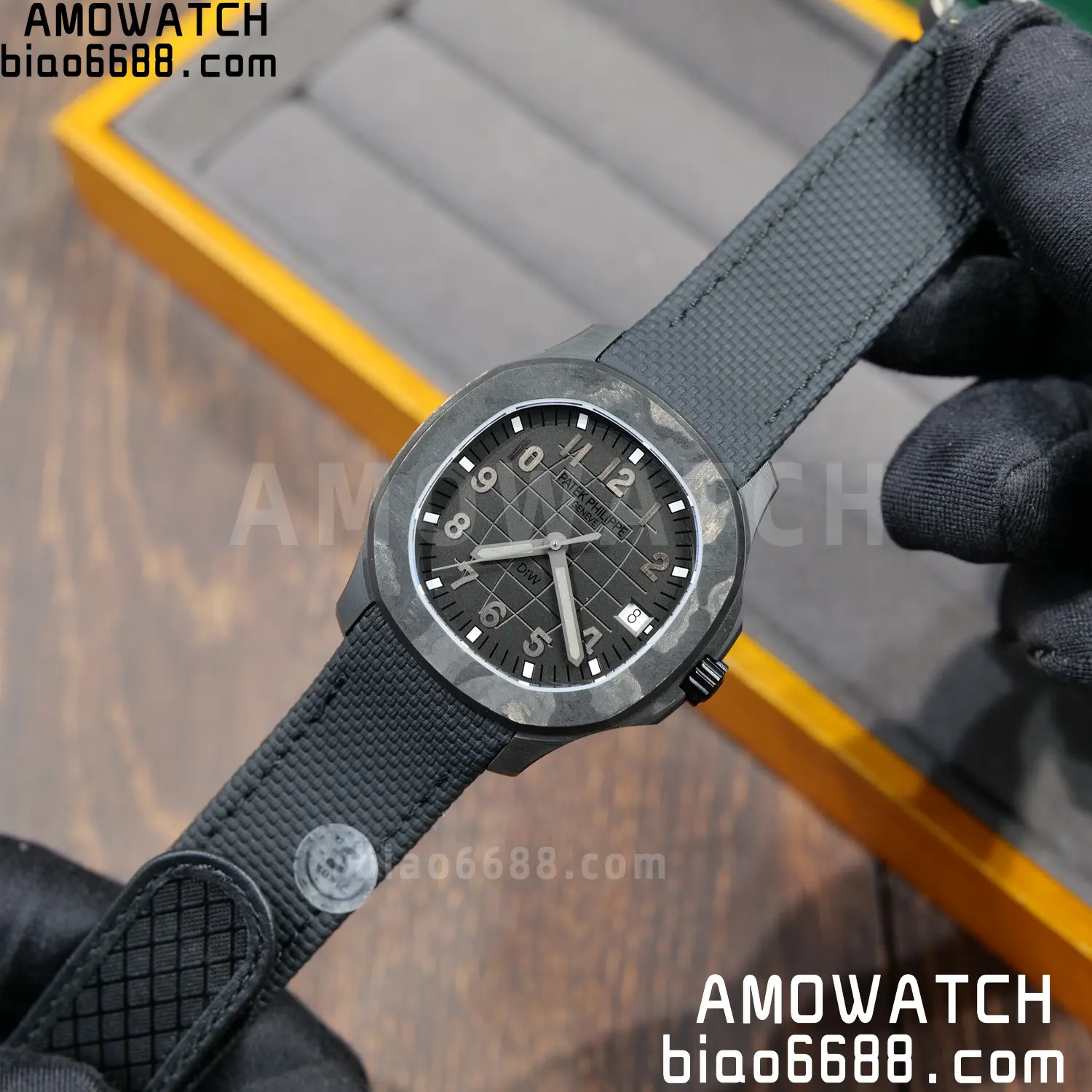 PP Aquanaut 5167 ALL Black DIW SONIC Factory SF 1:1 Best Edition Black Dial On Black Nylon Strap DD324 75 03ef43755f80fe7 阿默表行AmoWatch