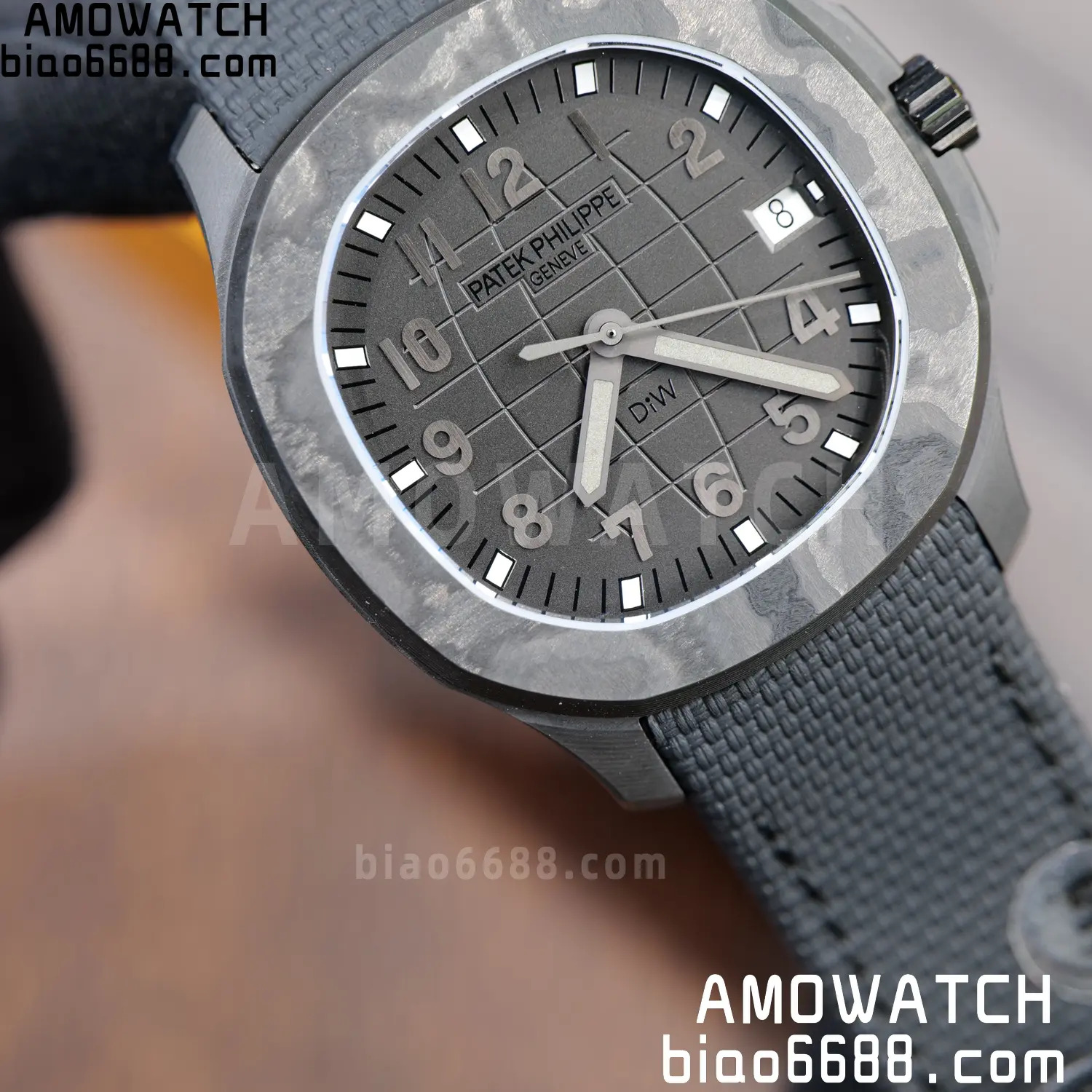 PP Aquanaut 5167 ALL Black DIW SONIC Factory SF 1:1 Best Edition Black Dial On Black Nylon Strap DD324 90 04b91fe07ea4238 阿默表行AmoWatch