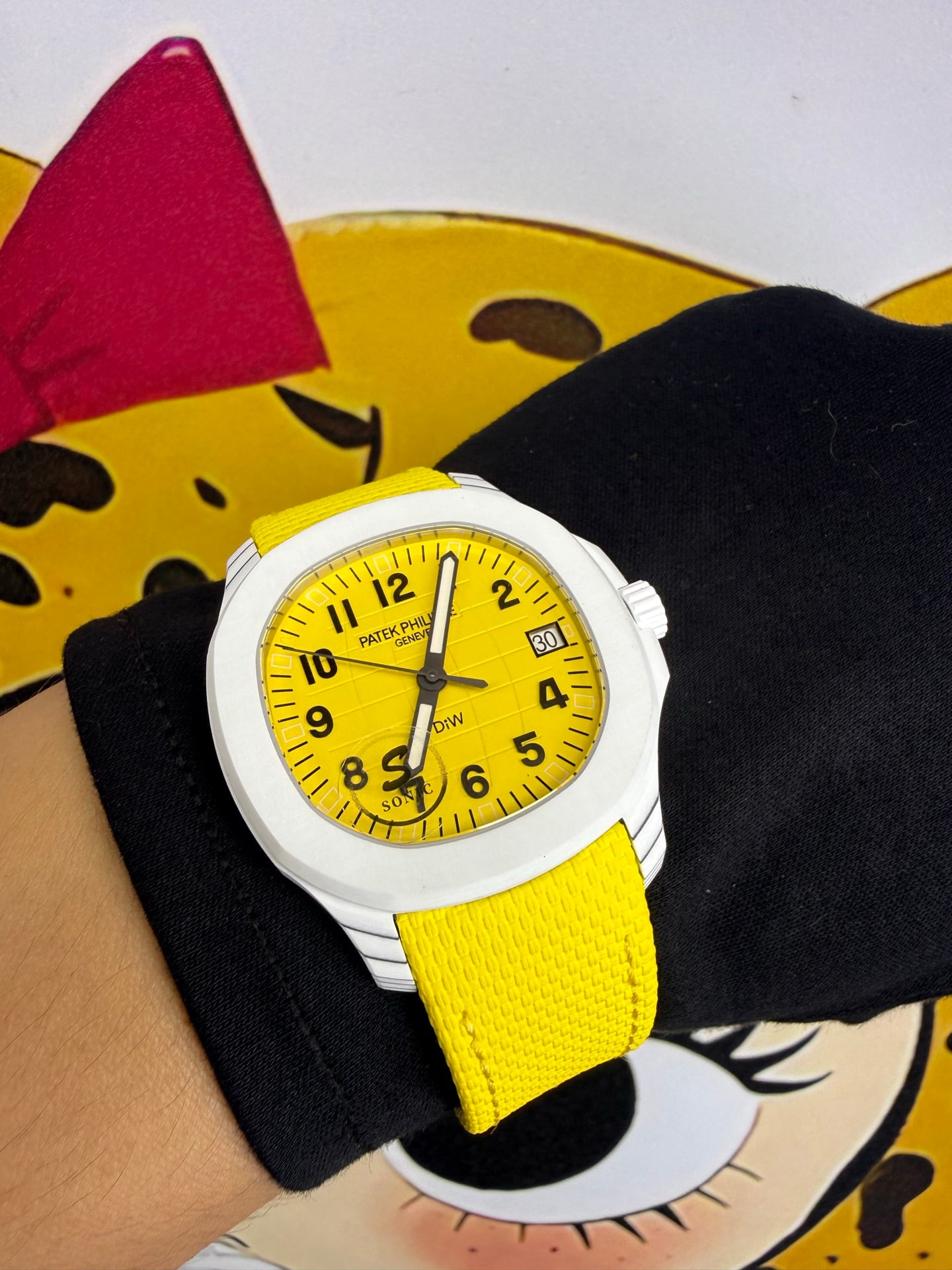 PP Aquanaut 5167 Lemon DIW SONIC Factory SF 1:1 Best Edition Yellow Dial On Yellow Nylon Strap DD324 33 04caa2f1a51c41b 阿默表行AmoWatch