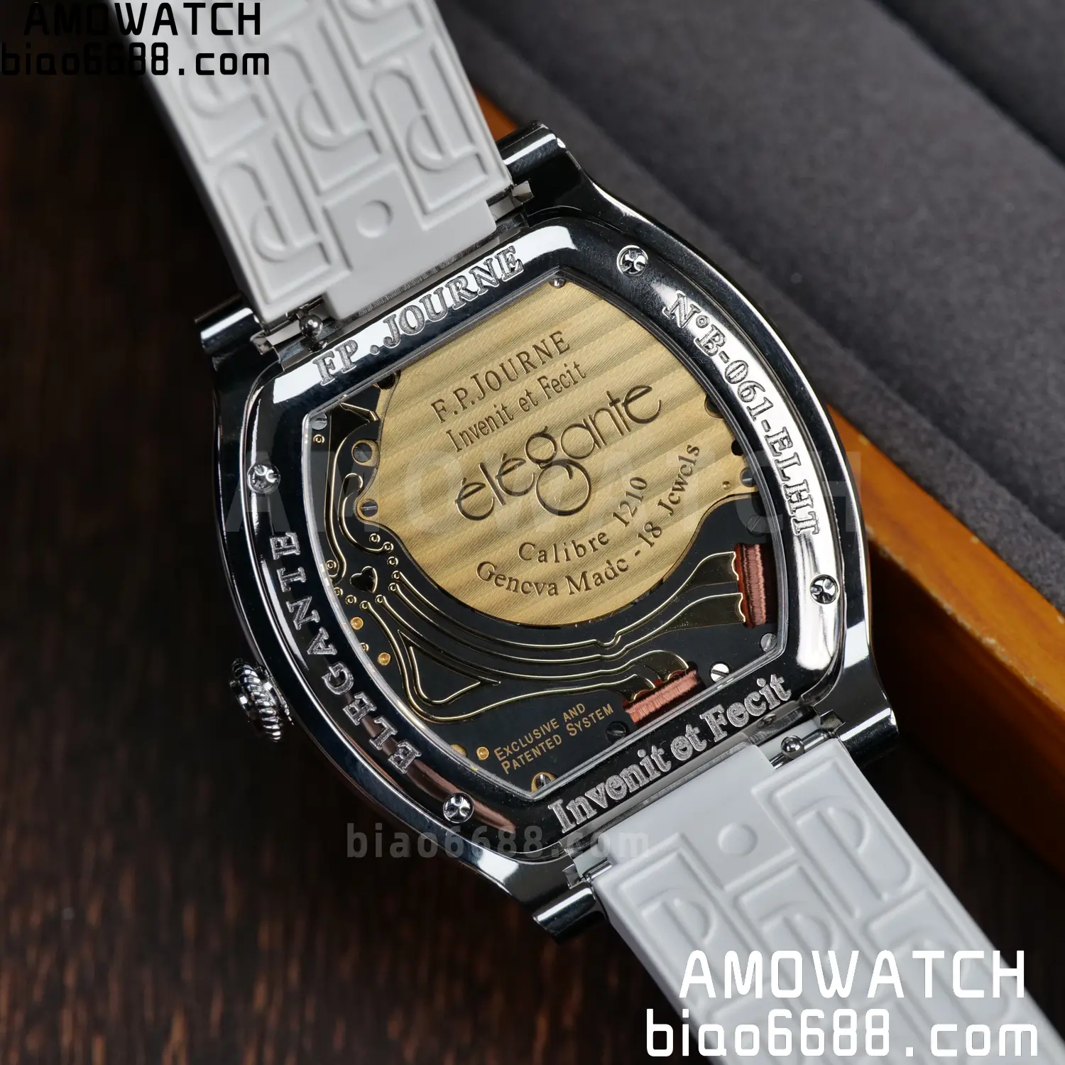 FPJ F.P.Journe Elegante FJ Factory Best Edition White Dial on White Rubber Strap Quartz V2 103 04ef70b8d3ee2cd AMO Watch