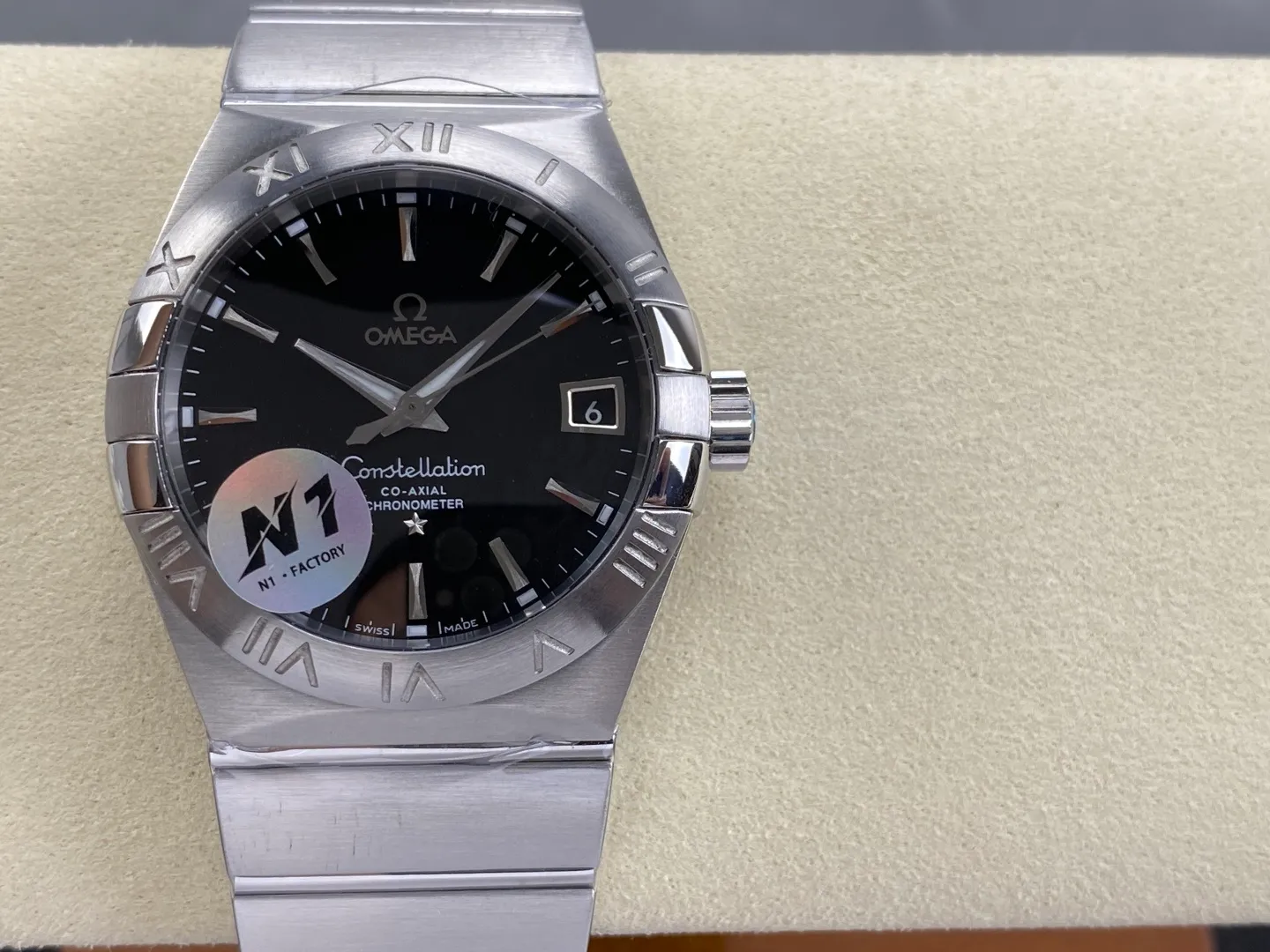 OMEGA Constellation 39mm SS N1F 1:1 Best Edition Black Dial on SS Bracelet A8500 29 066bd89ef756380 AMO Watch