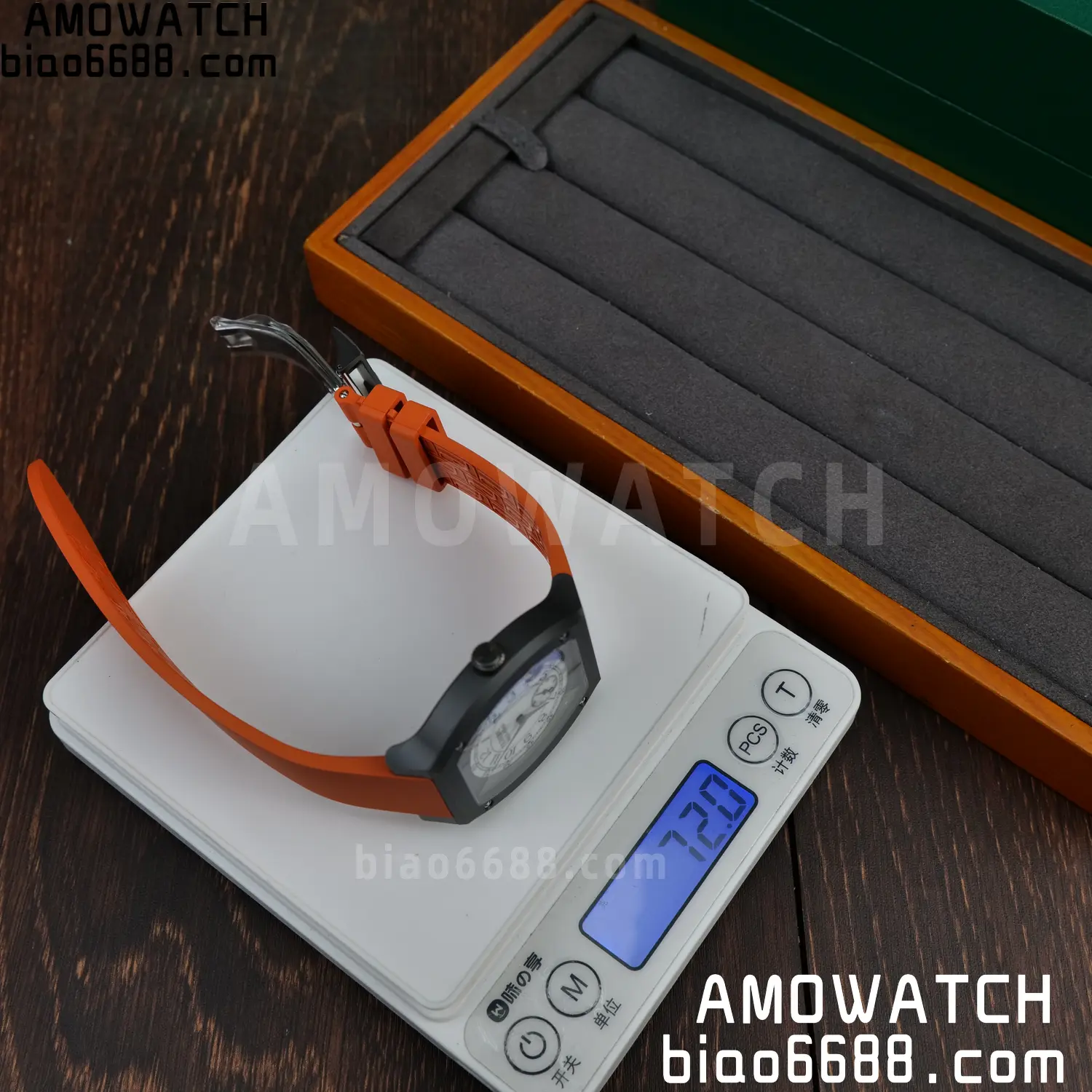 FPJ F.P.Journe Elegante PVD FJ Factory Best Edition White Dial on Orange Rubber Strap Quartz V2 74 0878c4e94eb95f3 AMO Watch