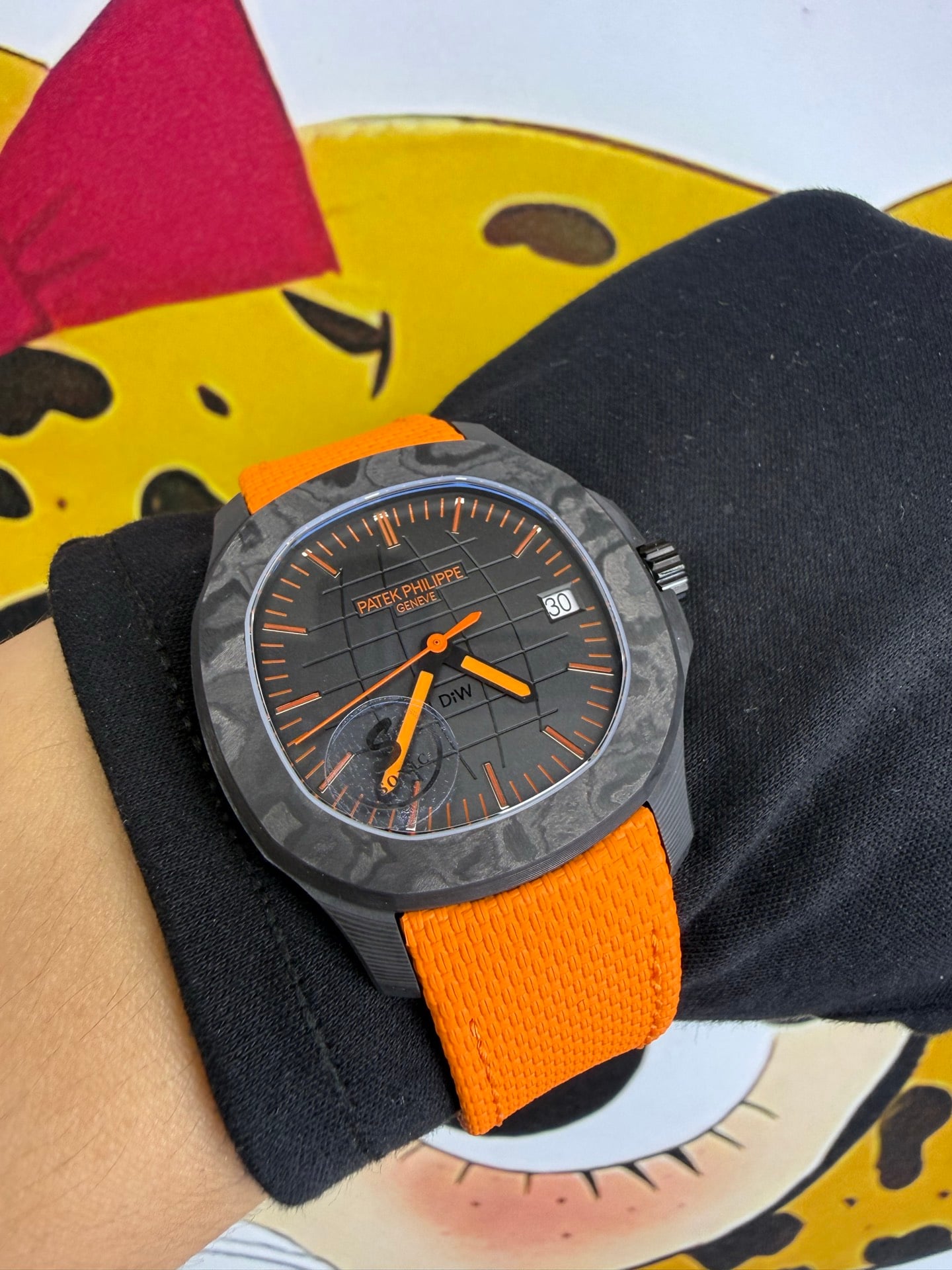 PP Aquanaut 5167 Orange DIW SONIC Factory SF 1:1 Best Edition Black Dial On Orange Nylon Strap DD324 25 09f9dcabc760df7 阿默表行AmoWatch