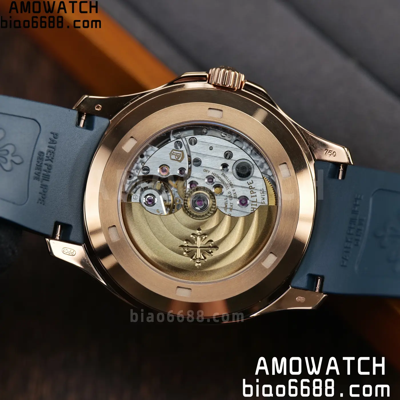 Patek Philippe Aquanaut 5261R RG APW Factory 1:1 Best Edition Dial on Blue Rubber Strap V2 106 0a0e05393f0ac6a AMO Watch