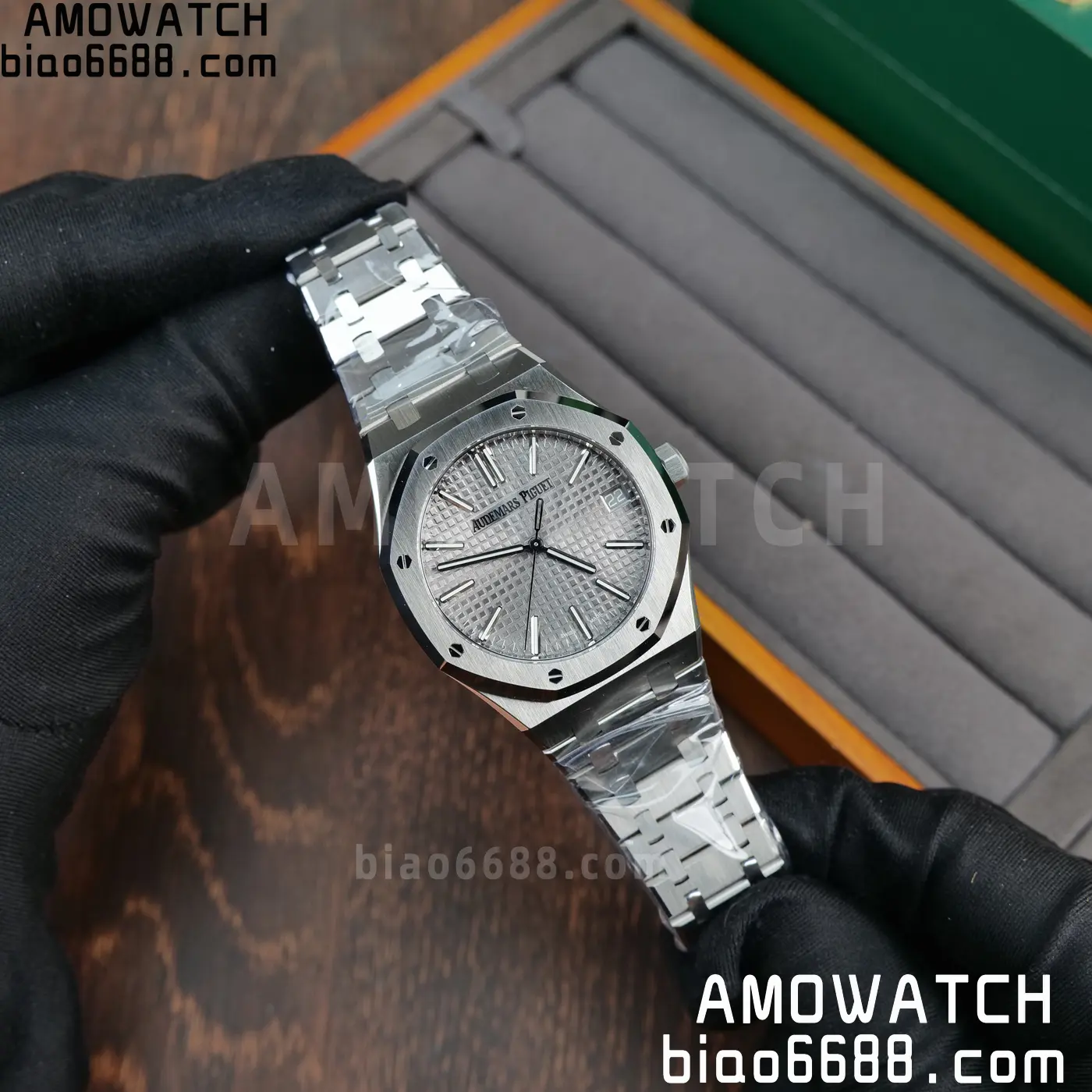 Royal Oak 41mm 15510 SS VSF 1:1 Best Edition Gray Textured Dial on SS Bracelet DD4302 Super Clone 85 0ac2153130e518c AMO Watch