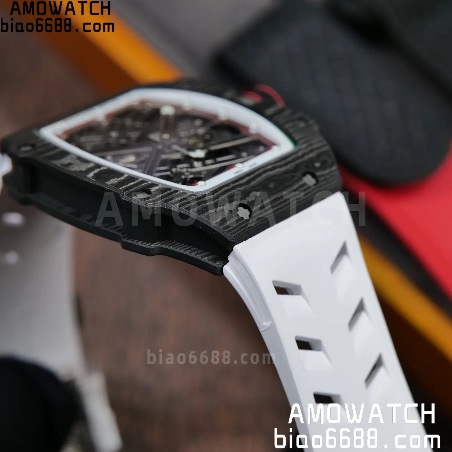 RICHARD MILLE 1:1 RM67-02 Black NTPT RICH Factory Pro 1:1 Italy Skeleton Dial White Rubber Strap CRMA7 Super Clone V2 81 0aff965128993e1 AMO Watch
