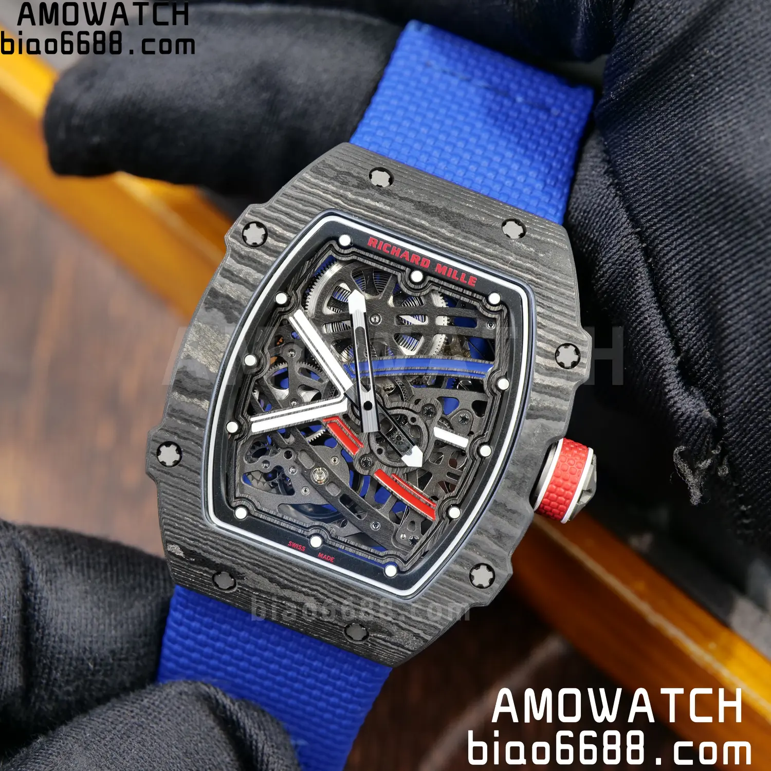 RICHARD MILLE RM67-02 Black NTPT RICH Factory PRO 1:1 France Blue/Red/White Skeleton Dial CRMA7 Super Clone V2 96 0b16b427e1eb782 阿默表行AmoWatch