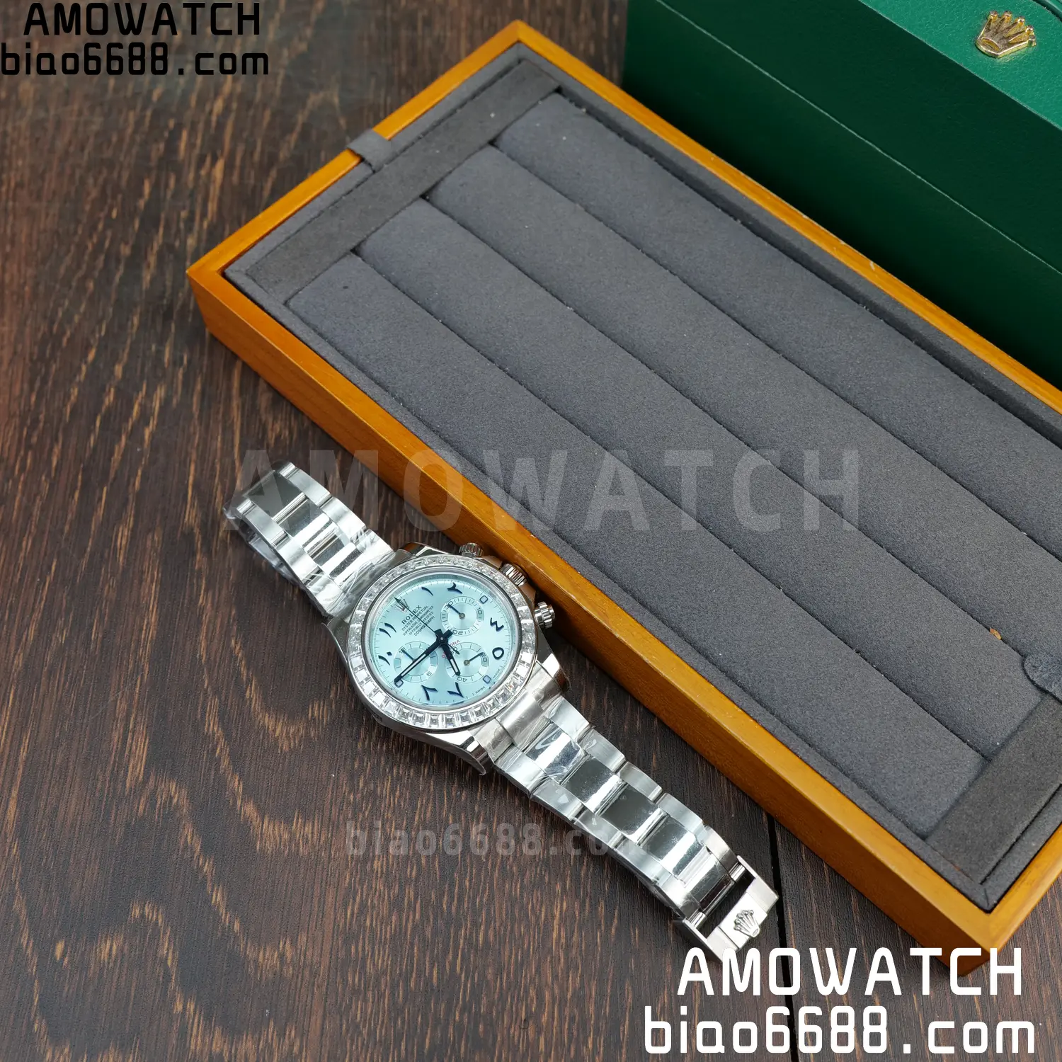 Rolex Daytona 116506 PPM Factory Best Edition Ice Blue Dial Crystal Markers on SS Bracelet 4130 73 0b1fbe8b407f599 AMO Watch