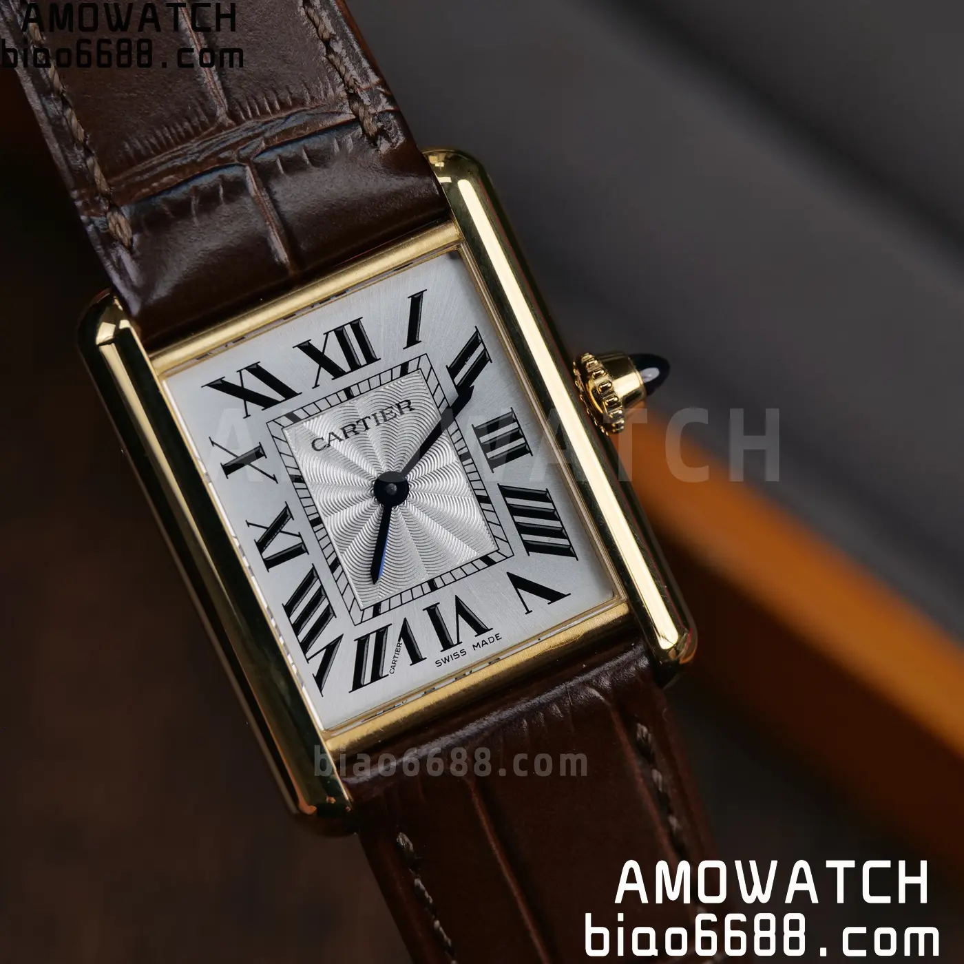 CARTIER Tank Must YG W1529756 25.5mm F1 Facftory 1:1 Best Edition White Dial on Brown Leather Strap Ronda 87 0bf3fd512b9588a AMO Watch