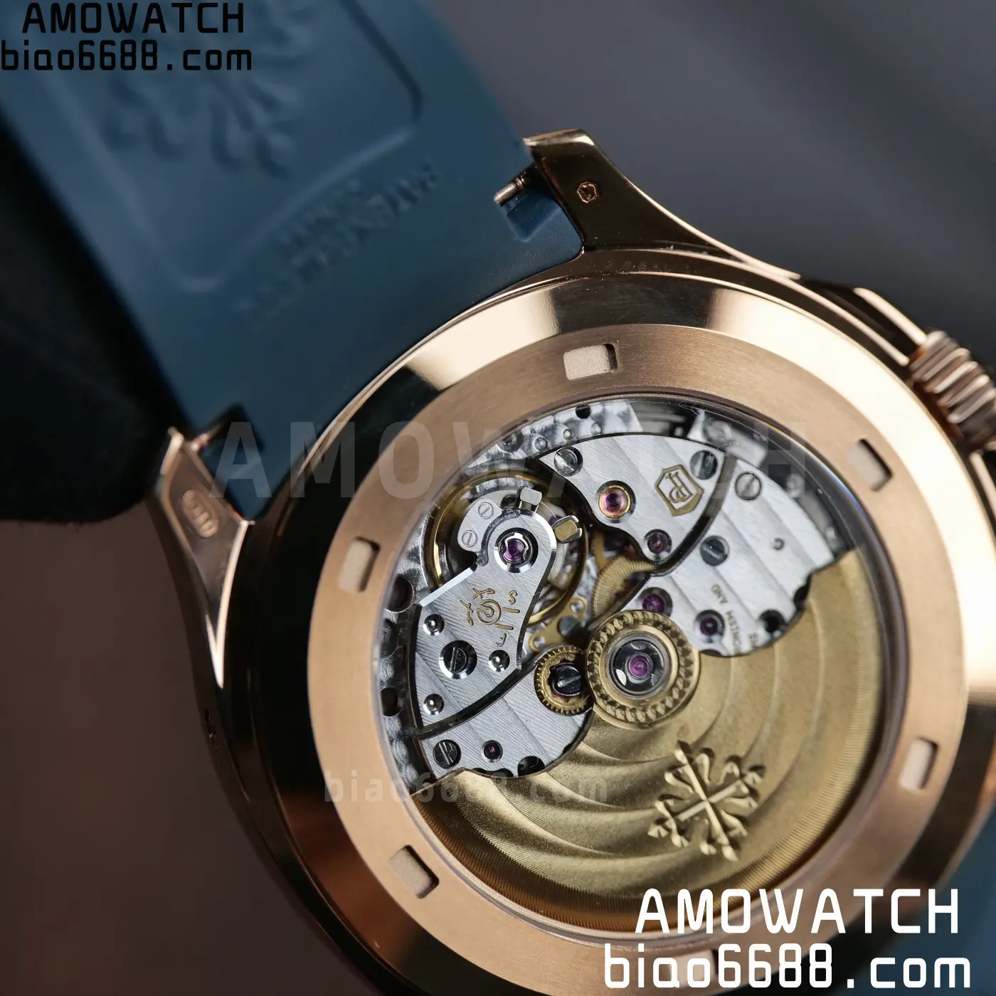 Patek Philippe Aquanaut 5261R RG APW Factory 1:1 Best Edition Dial on Blue Rubber Strap V2 108 0ecf3230600eaaa AMO Watch