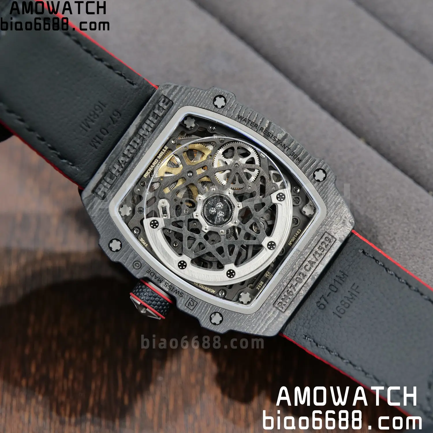 RICHARD MILLE 1:1 RM67-02 Black NTPT RICH Factory Pro 1:1 Italy Skeleton Dial White Nylon Strap CRMA7 Super Clone V2 105 112bf28010071c1 AMO Watch