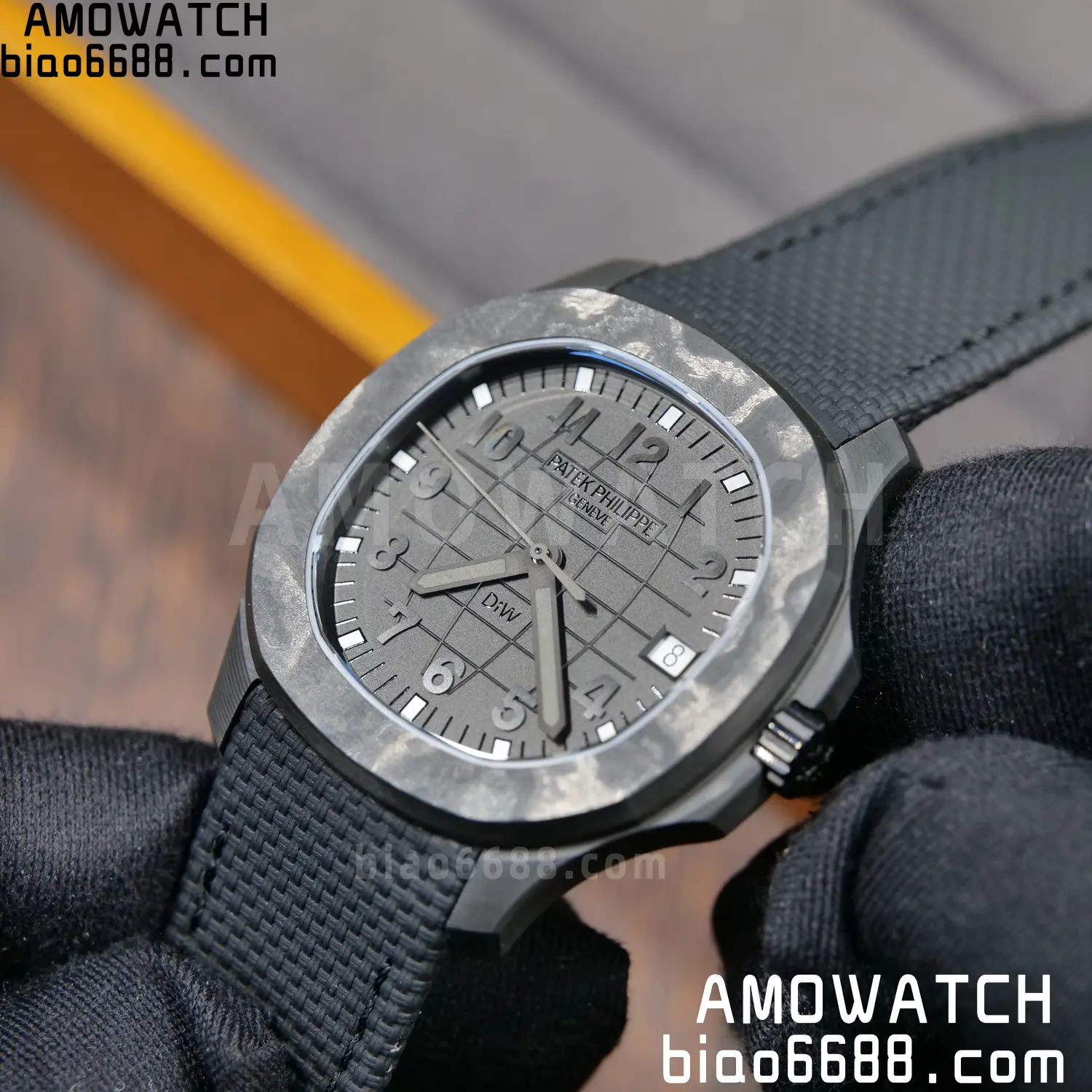PP Aquanaut 5167 ALL Black DIW SONIC Factory SF 1:1 Best Edition Black Dial On Black Nylon Strap DD324 87 16b54ae204a3e10 阿默表行AmoWatch