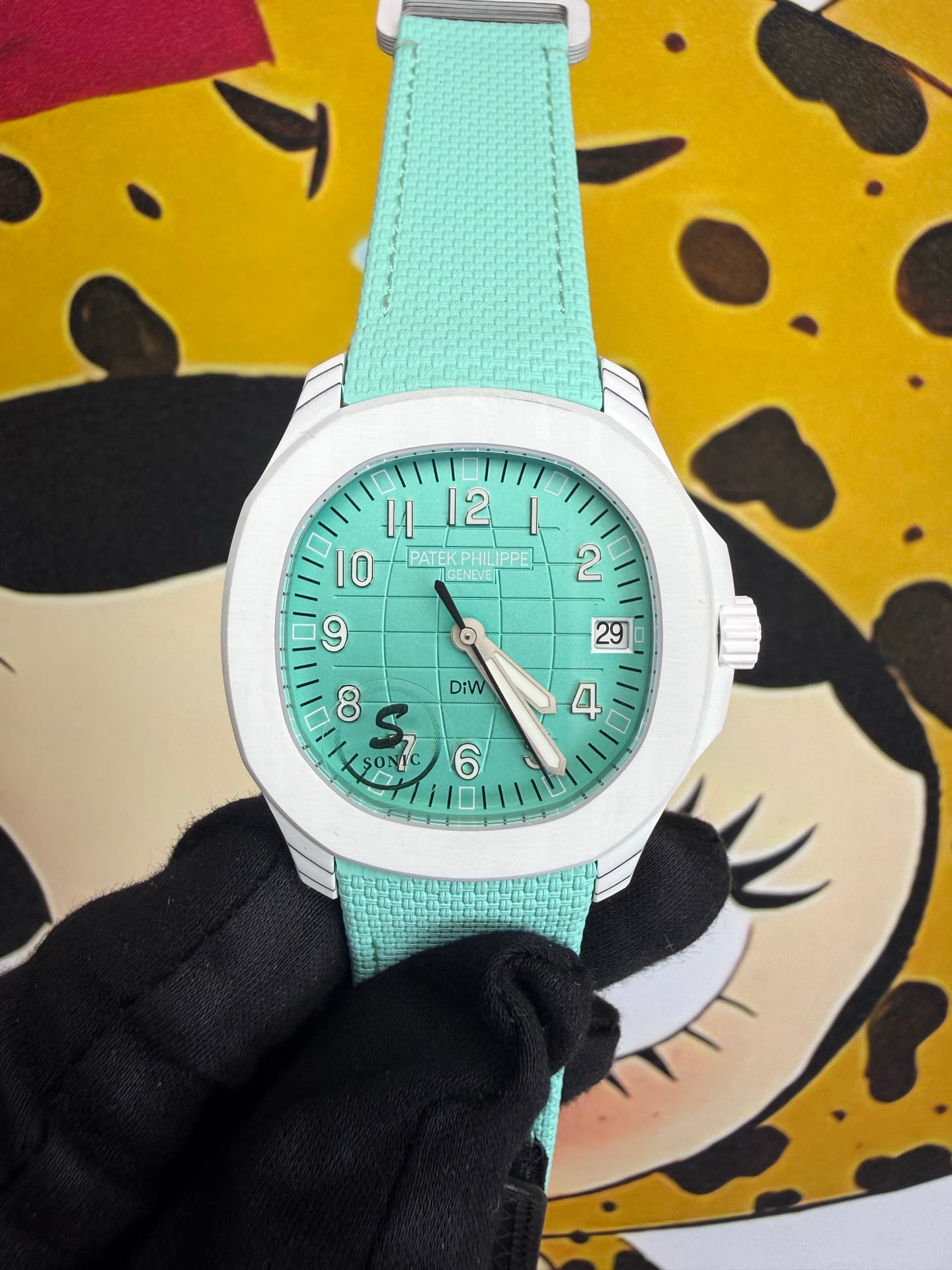 PP Aquanaut 5167 Celeste DIW SONIC Factory SF 1:1 Best Edition Tiffany Dial On Tiffany Nylon Strap DD324 26 17574d7849217a9 阿默表行AmoWatch