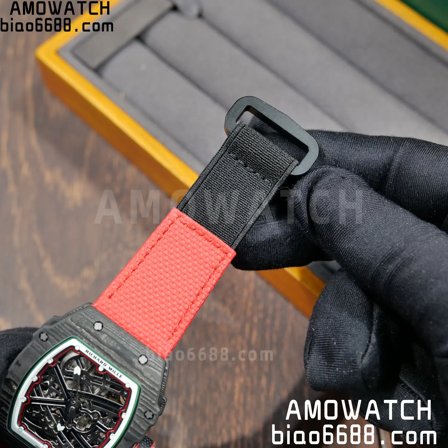 RICHARD MILLE 1:1 RM67-02 Black NTPT RICH Factory Pro 1:1 Italy Skeleton Dial White Nylon Strap CRMA7 Super Clone V2 83 180f7941ea250f9 AMO Watch