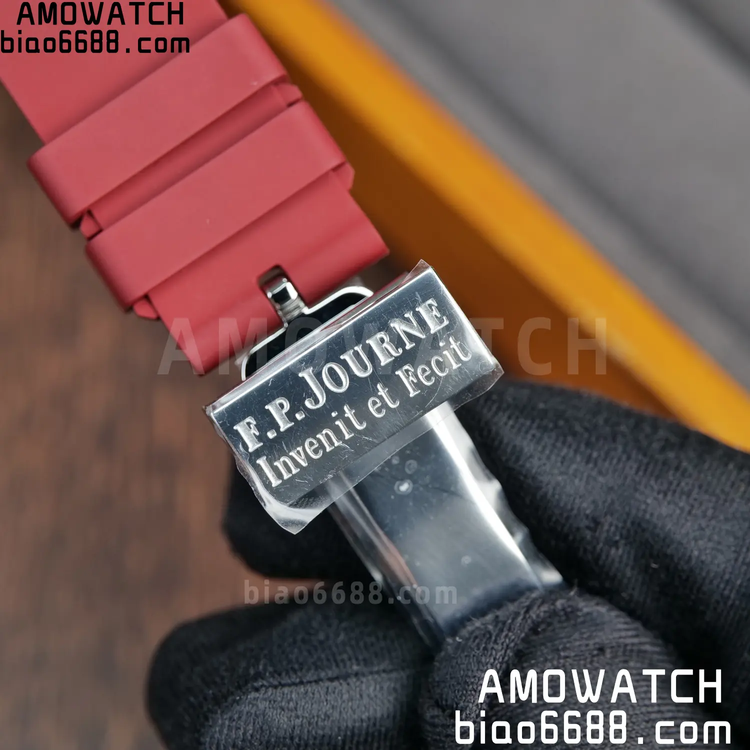 FPJ F.P.Journe Elegante FJ Factory Best Edition White Dial on Red Rubber Strap Quartz V2 115 1871d29c67bd7c2 AMO Watch