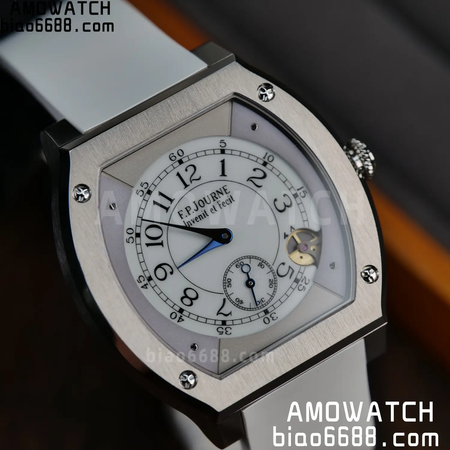 FPJ F.P.Journe Elegante FJ Factory Best Edition White Dial on White Rubber Strap Quartz V2 101 191bcd32c2ac3a2 AMO Watch