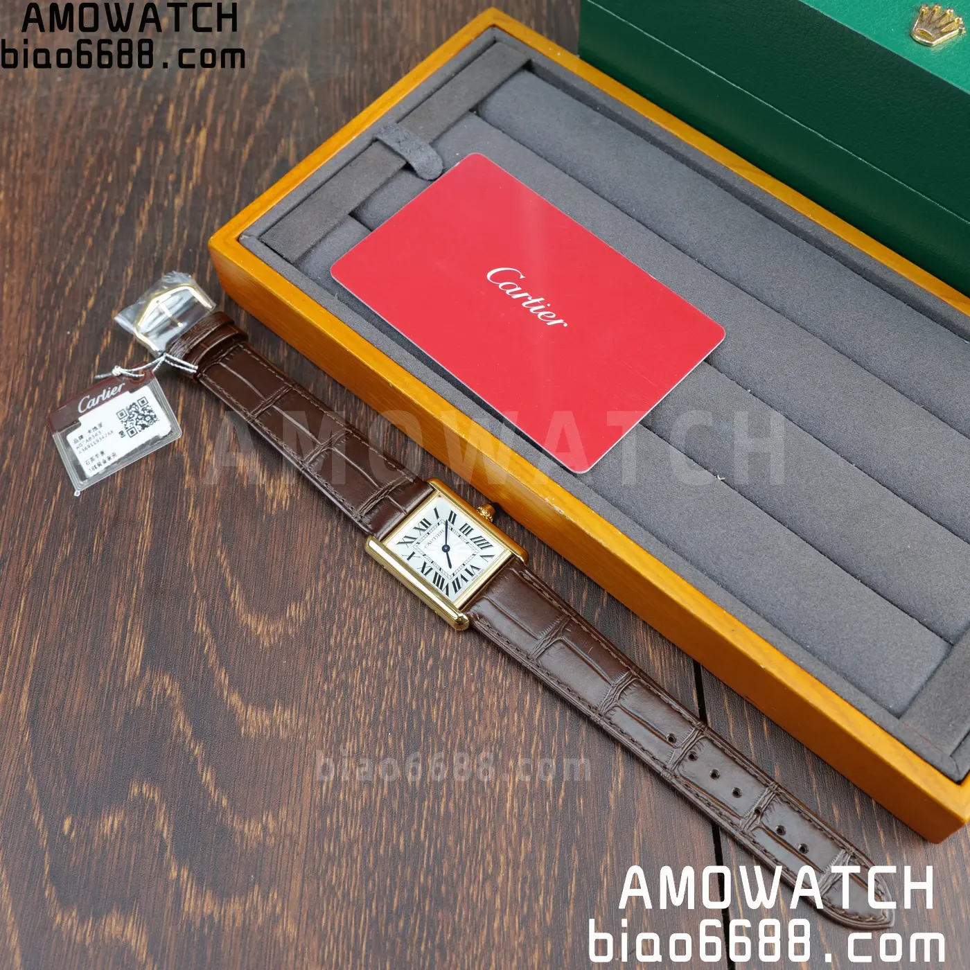 CARTIER Tank Must YG W1529756 25.5mm F1 Facftory 1:1 Best Edition White Dial on Brown Leather Strap Ronda 64 1ae46bccb1a932d AMO Watch