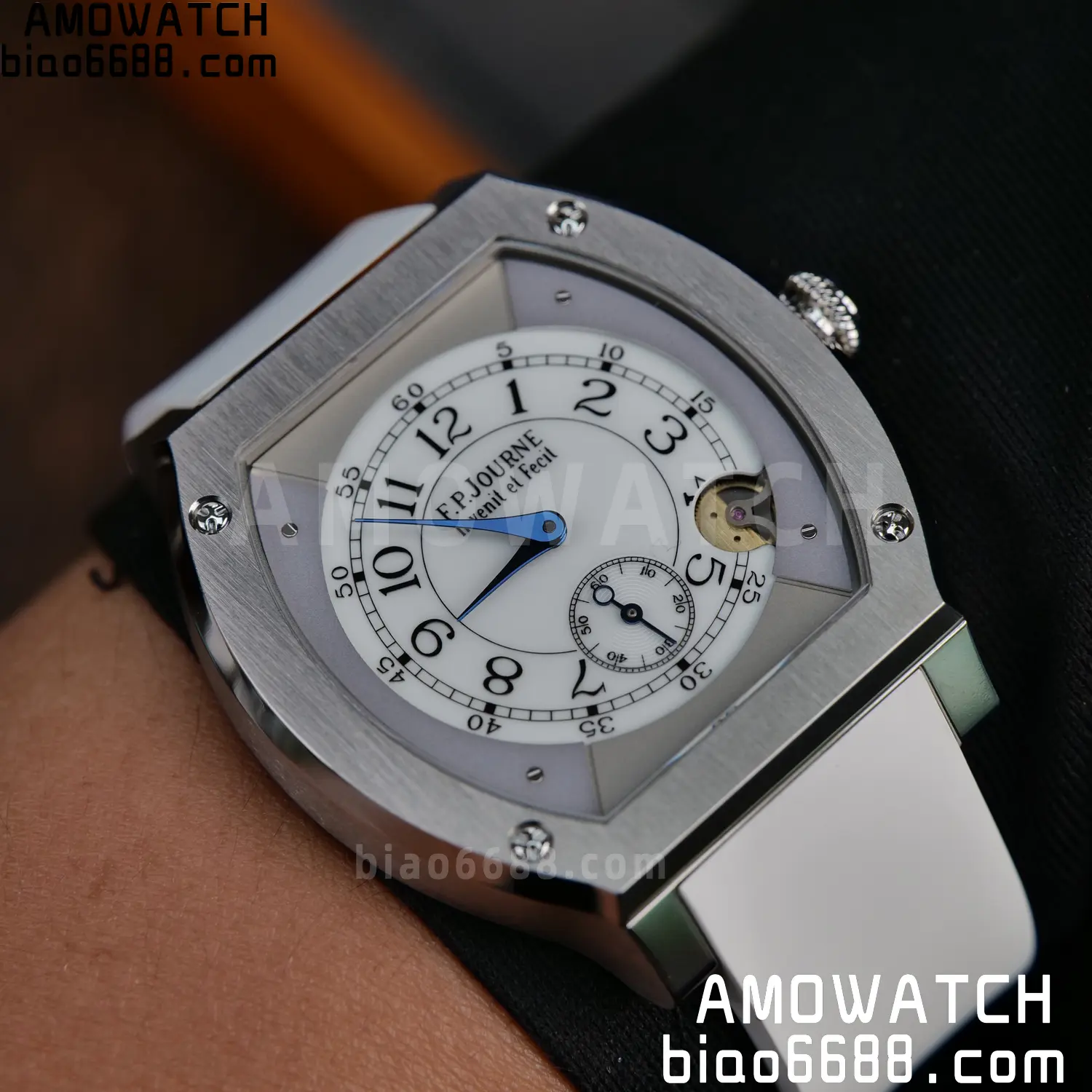 FPJ F.P.Journe Elegante FJ Factory Best Edition White Dial on White Rubber Strap Quartz V2 109 1b00c3e01dcca63 AMO Watch