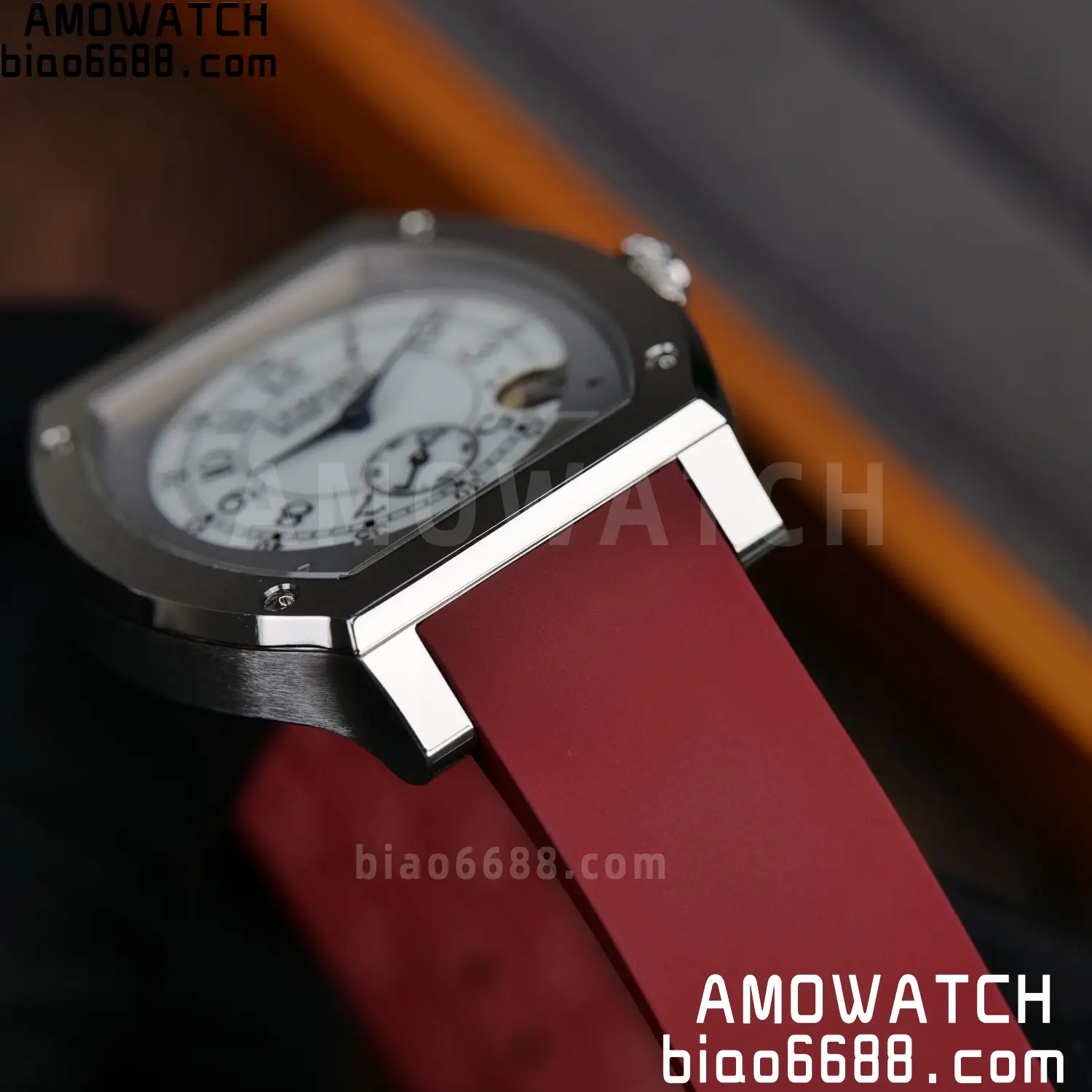 FPJ F.P.Journe Elegante FJ Factory Best Edition White Dial on Red Rubber Strap Quartz V2 92 1cbea2b0bc7cd6d AMO Watch