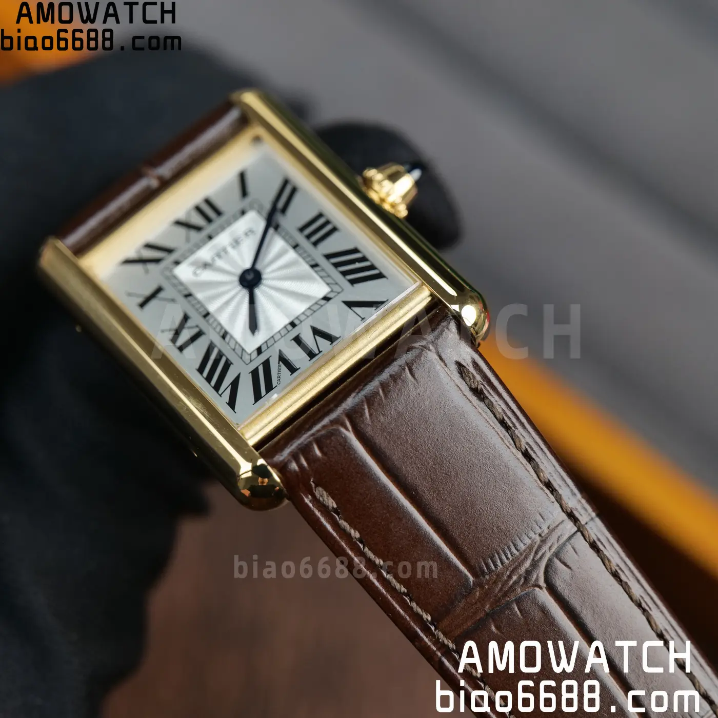 CARTIER Tank Must YG W1529756 25.5mm F1 Facftory 1:1 Best Edition White Dial on Brown Leather Strap Ronda 73 1d351e75e1aa144 AMO Watch