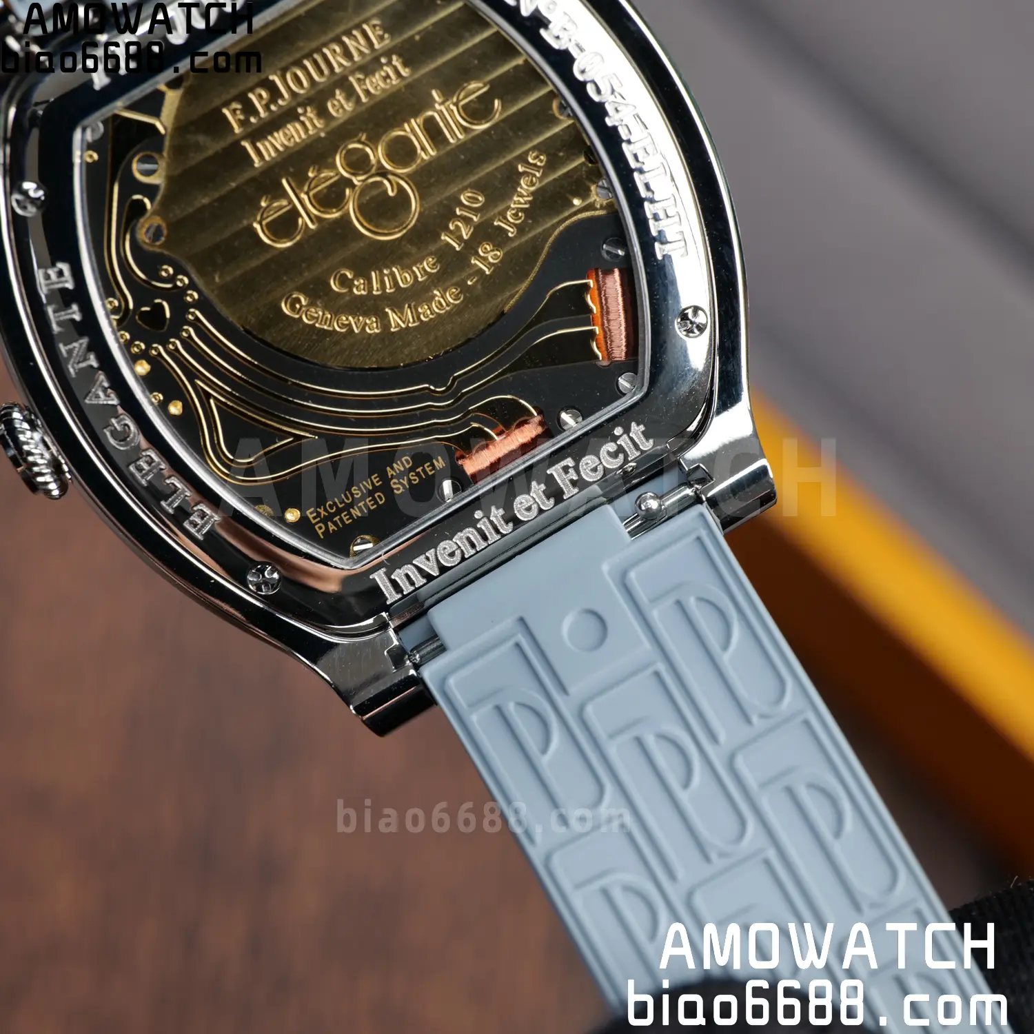 FPJ F.P.Journe Elegante FJ Factory Best Edition White Dial on Gray Rubber Strap Quartz V2 110 1da53f80991a468 AMO Watch