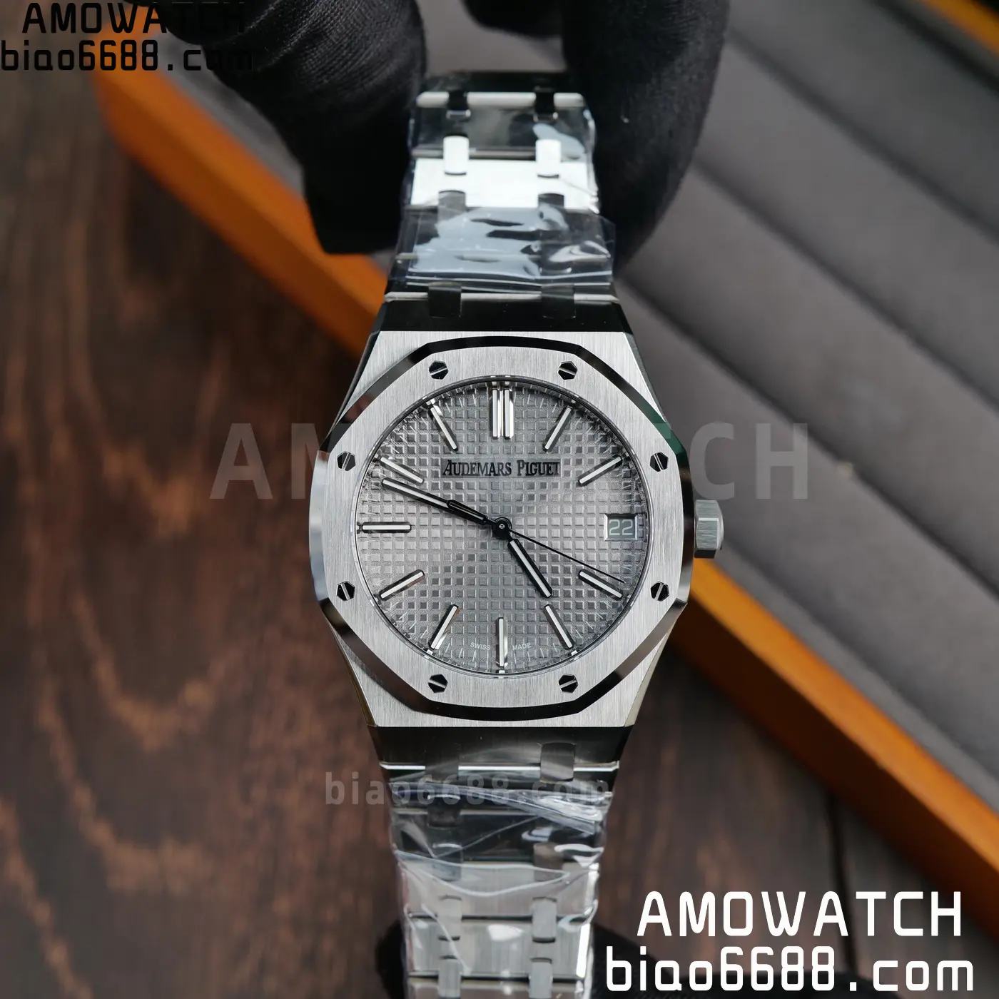 Royal Oak 41mm 15510 SS VSF 1:1 Best Edition Gray Textured Dial on SS Bracelet DD4302 Super Clone 91 1e856b2f810dc4f AMO Watch