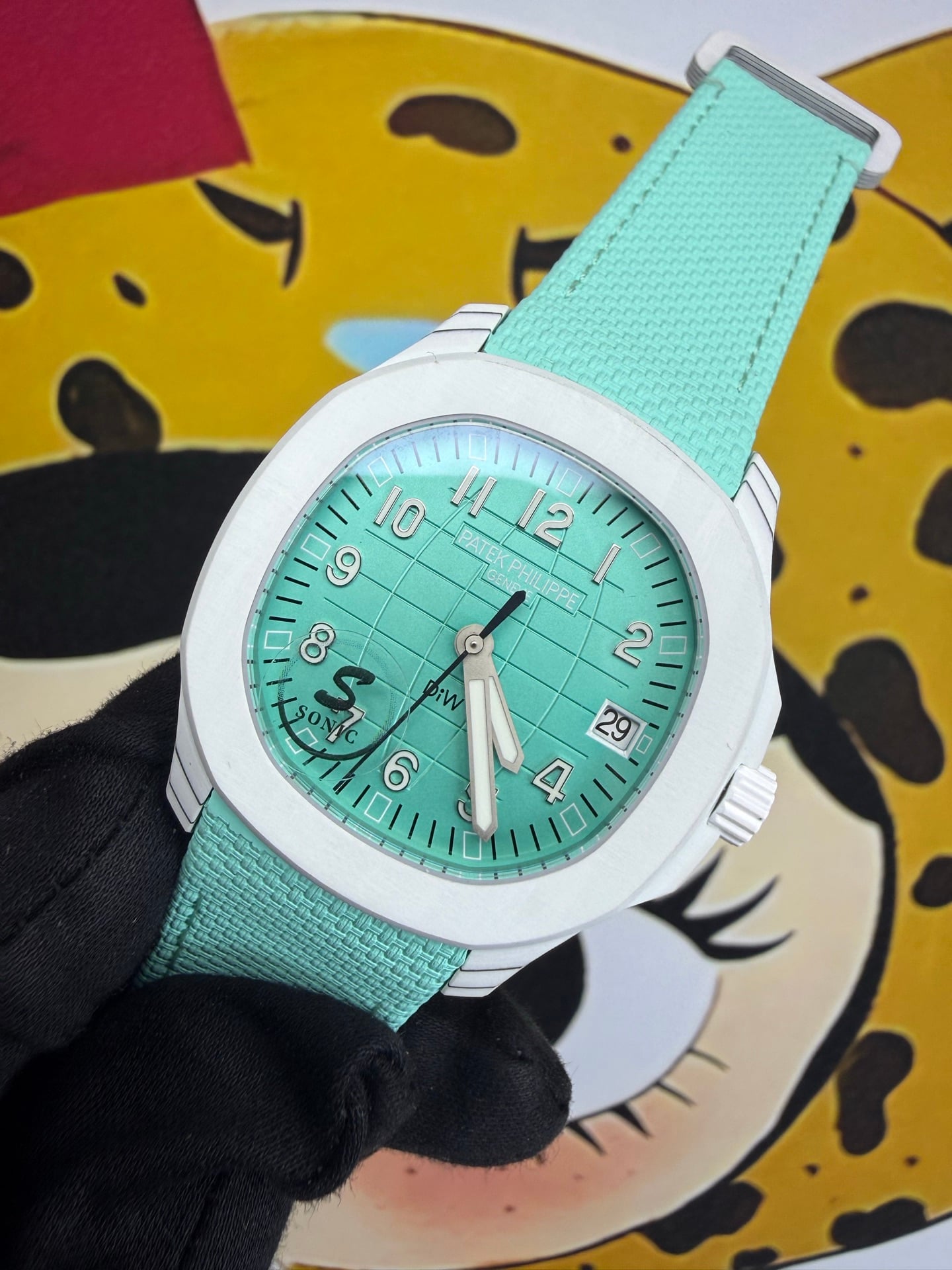 PP Aquanaut 5167 Celeste DIW SONIC Factory SF 1:1 Best Edition Tiffany Dial On Tiffany Nylon Strap DD324 28 1f8c9c6277a94b0 阿默表行AmoWatch