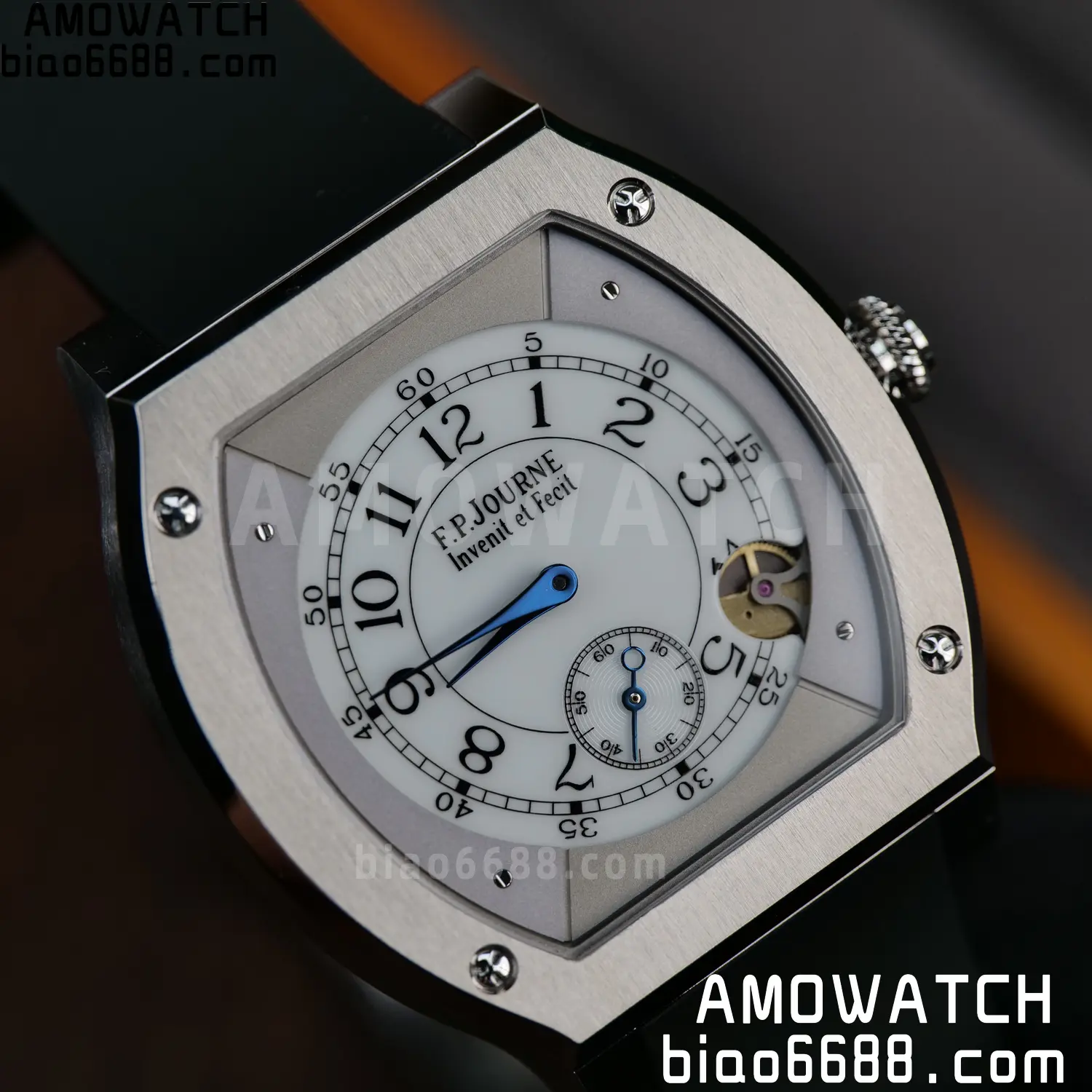 FPJ F.P.Journe Elegante FJ Factory Best Edition White Dial on Black Rubber Strap Quartz V2 104 201a82983777179 AMO Watch