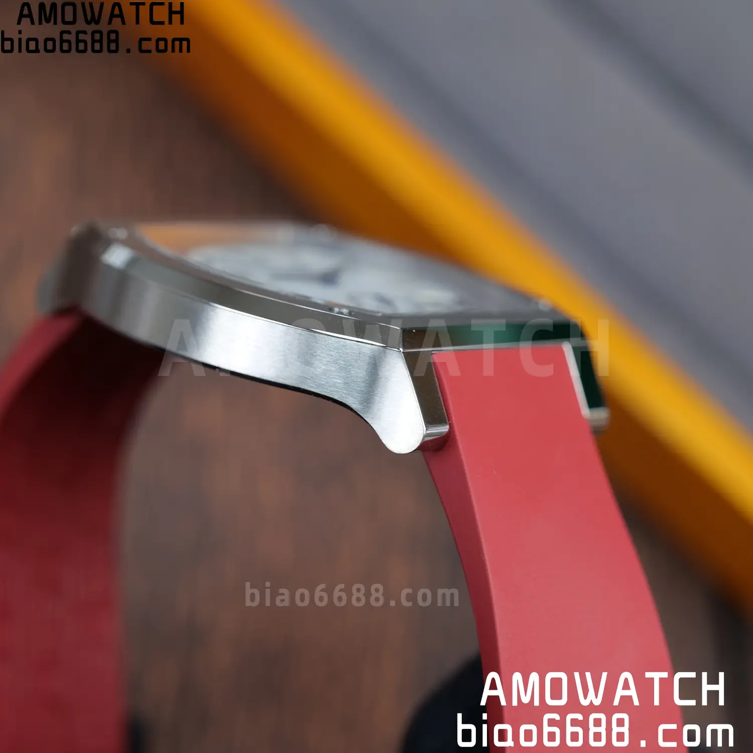 FPJ F.P.Journe Elegante FJ Factory Best Edition White Dial on Red Rubber Strap Quartz V2 91 2157f3986a327d5 AMO Watch