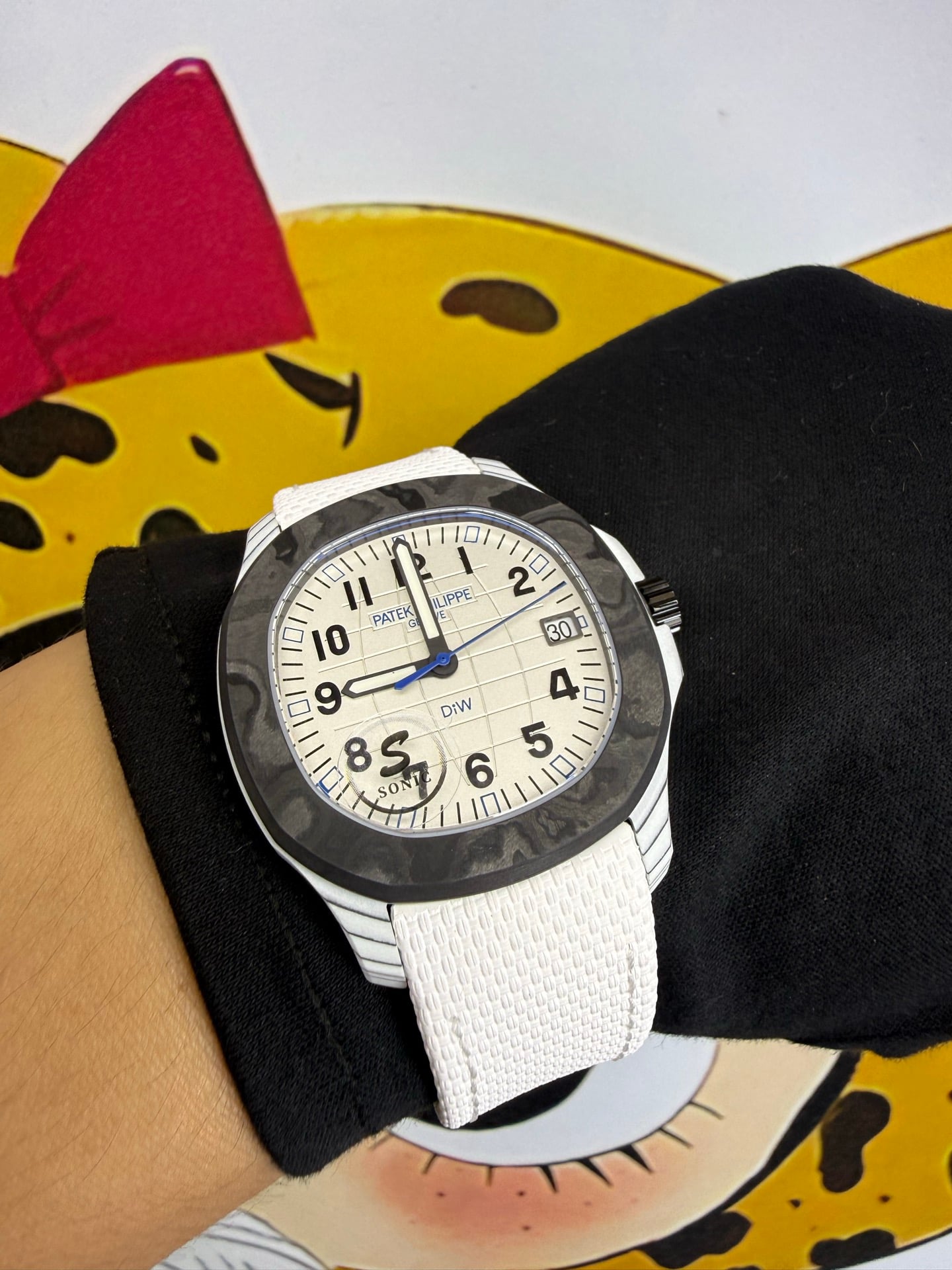 PP Aquanaut 5167 Polar Blue DIW SONIC Factory SF 1:1 Best Edition White Dial On White Nylon Strap DD324 33 2235dcba76caa92 阿默表行AmoWatch