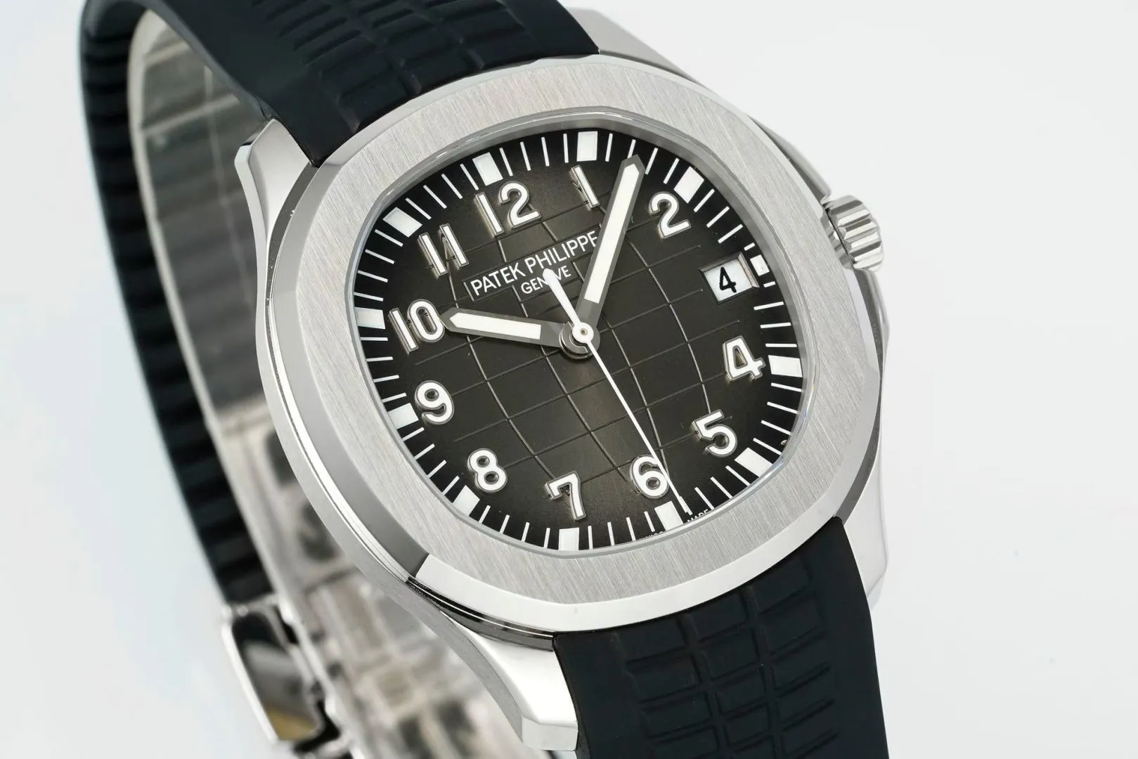 PP Aquanaut 5167 SS DDF 1:1 Best Edition Gray Dial on Black Rubber Strap DBP330 Super Clone 20 22bc49aaf8d9858 AMO Watch