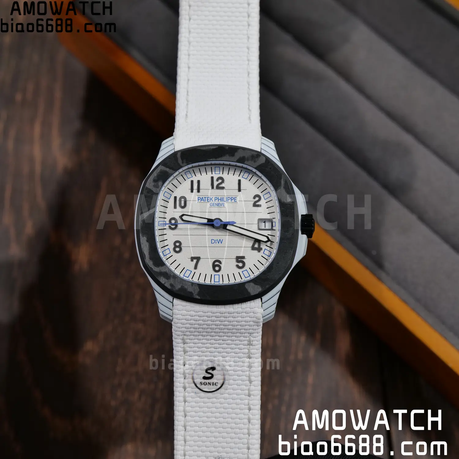 PP Aquanaut 5167 Polar Blue DIW SONIC Factory SF 1:1 Best Edition White Dial On White Nylon Strap DD324 77 2339db977e82132 阿默表行AmoWatch
