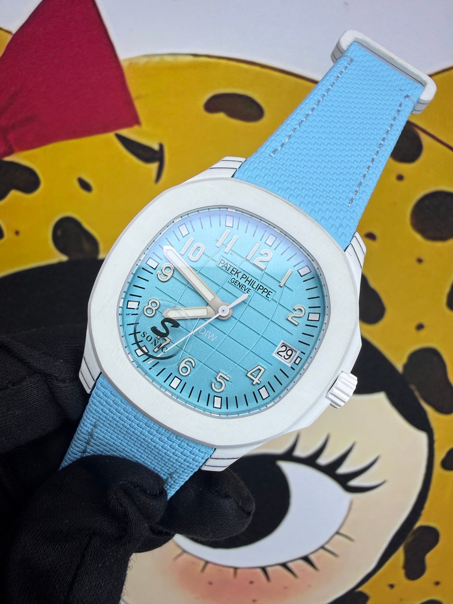 PP Aquanaut 5167 Azure DIW SONIC Factory SF 1:1 Best Edition Blue Dial On Blue Nylon Strap DD324 28 239688e5738b72a 阿默表行AmoWatch