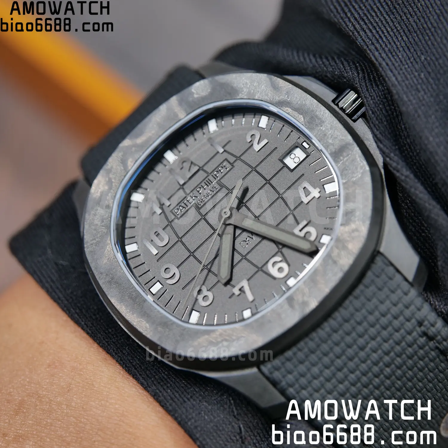 PP Aquanaut 5167 ALL Black DIW SONIC Factory SF 1:1 Best Edition Black Dial On Black Nylon Strap DD324 71 257939f777b4b08 阿默表行AmoWatch
