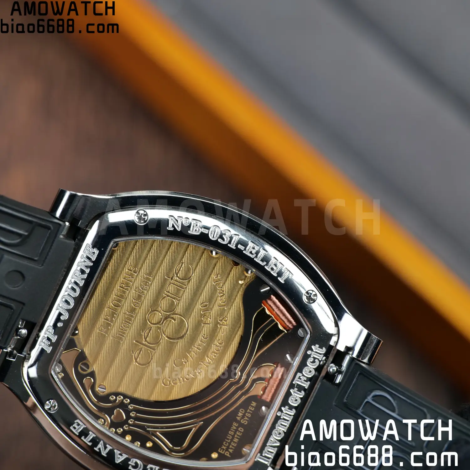 FPJ F.P.Journe Elegante FJ Factory Best Edition White Dial on Black Rubber Strap Quartz V2 109 263e8349eabf50a AMO Watch