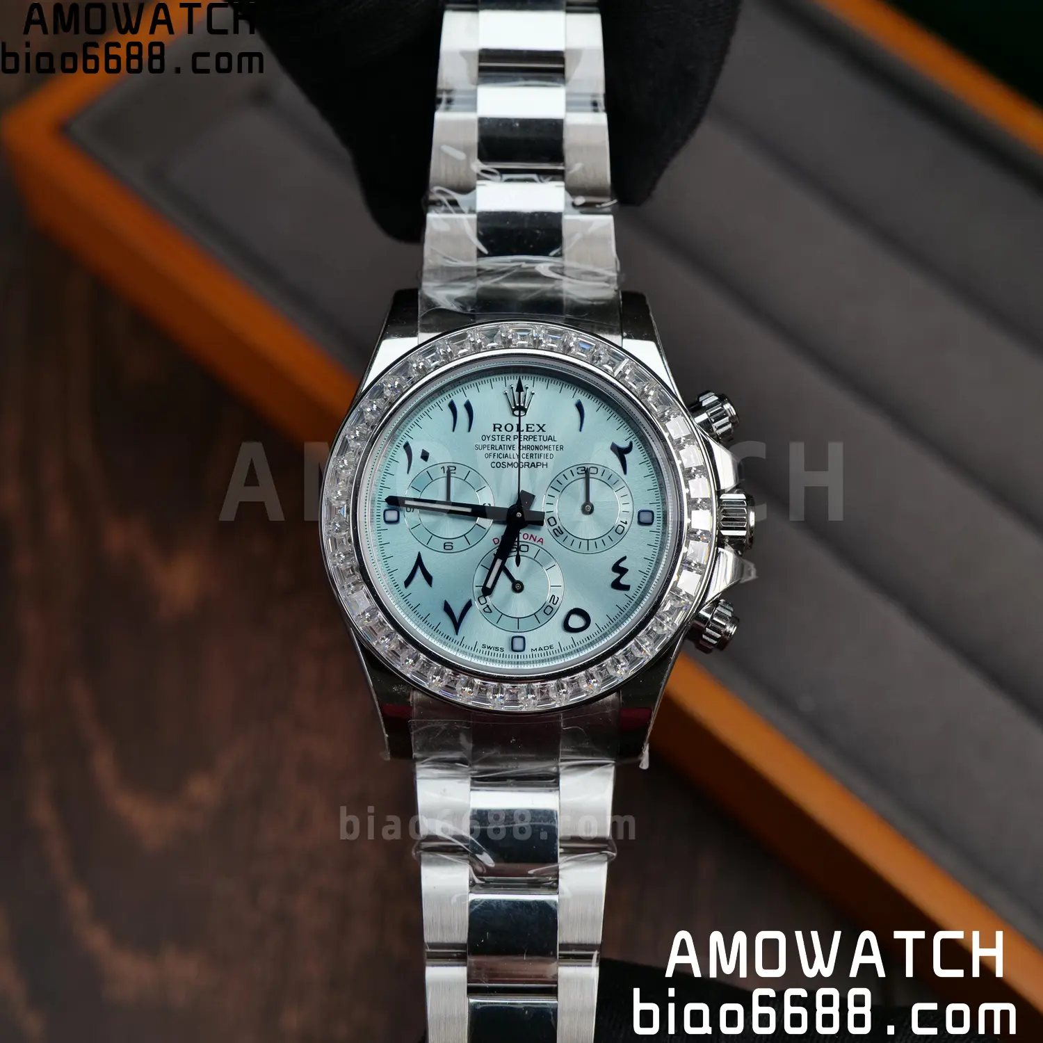 Rolex Daytona 116506 PPM Factory Best Edition Ice Blue Dial Crystal Markers on SS Bracelet 4130 81 28b1de669dc865e AMO Watch