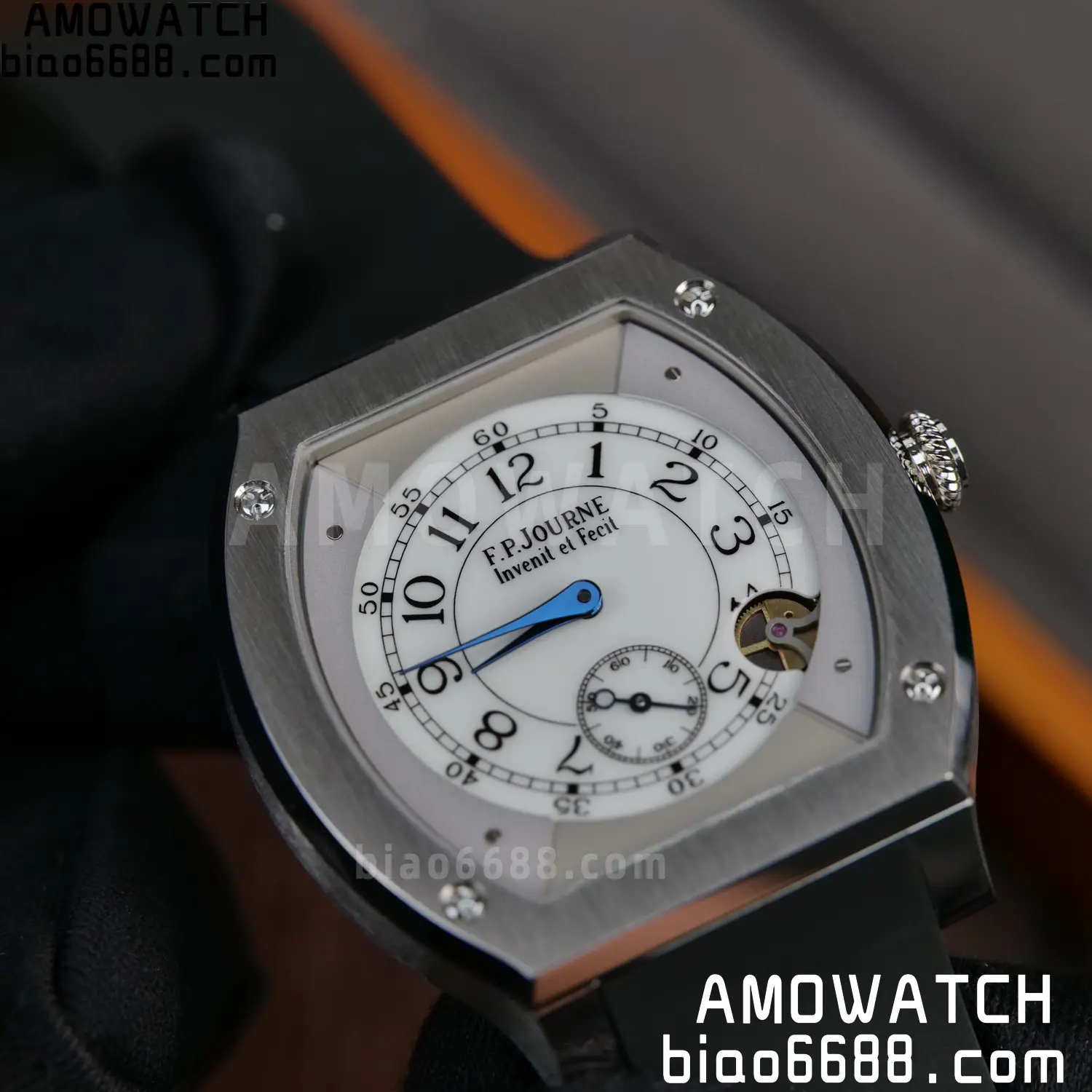 FPJ F.P.Journe Elegante FJ Factory Best Edition White Dial on Black Rubber Strap Quartz V2 101 292e1f5d637863e AMO Watch
