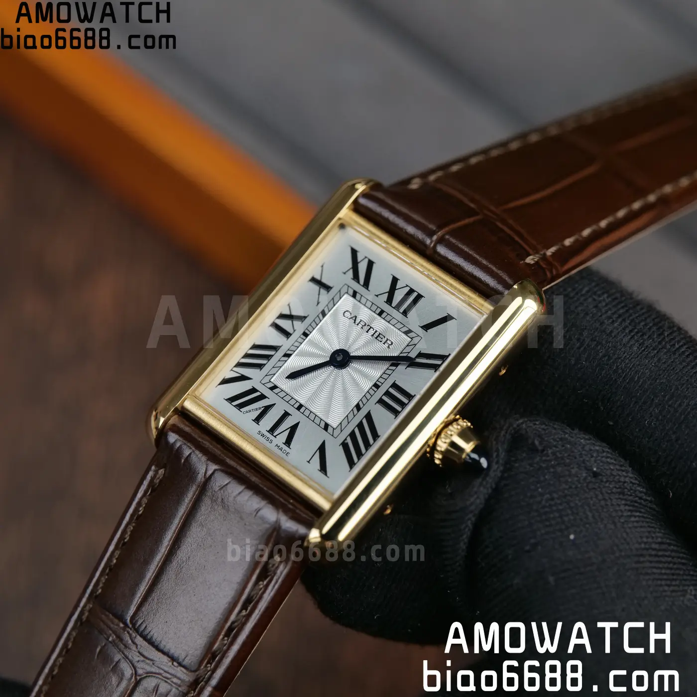 CARTIER Tank Must YG W1529756 25.5mm F1 Facftory 1:1 Best Edition White Dial on Brown Leather Strap Ronda 79 2a0f2bec2cbb0fe AMO Watch